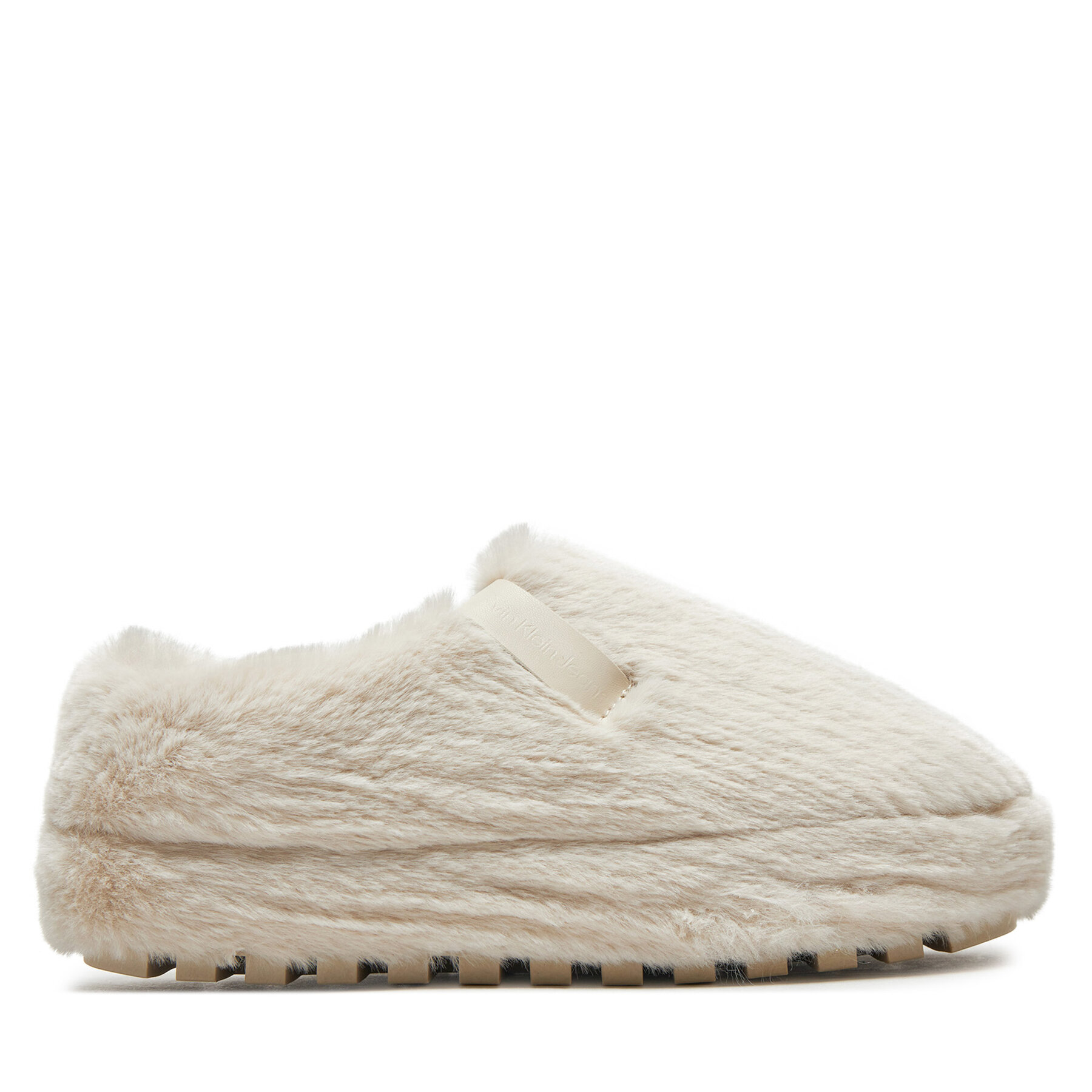 Chaussons Calvin Klein Jeans Home Anke Slipper Wn Fur YW0YW01596 Écru