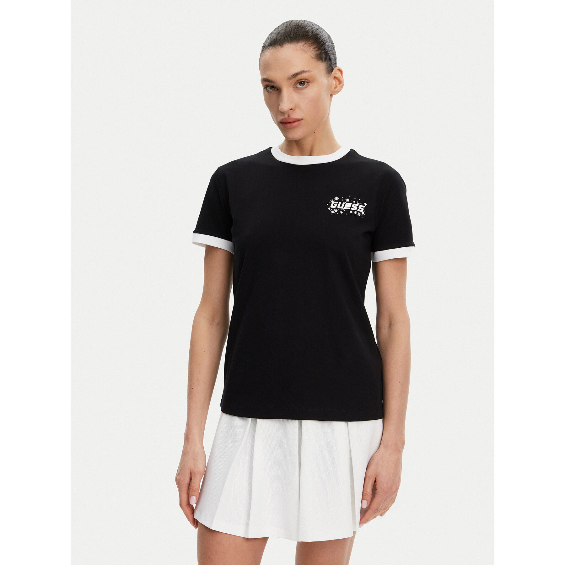 Guess T-shirt V5GI11 I3Z14 Crna Regular Fit