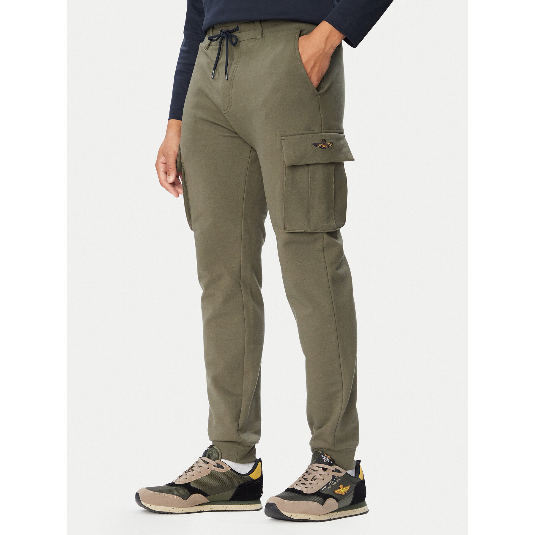 Aeronautica Militare Jogginghose 262PF1020UF00662 Khakifarben Regular Fit