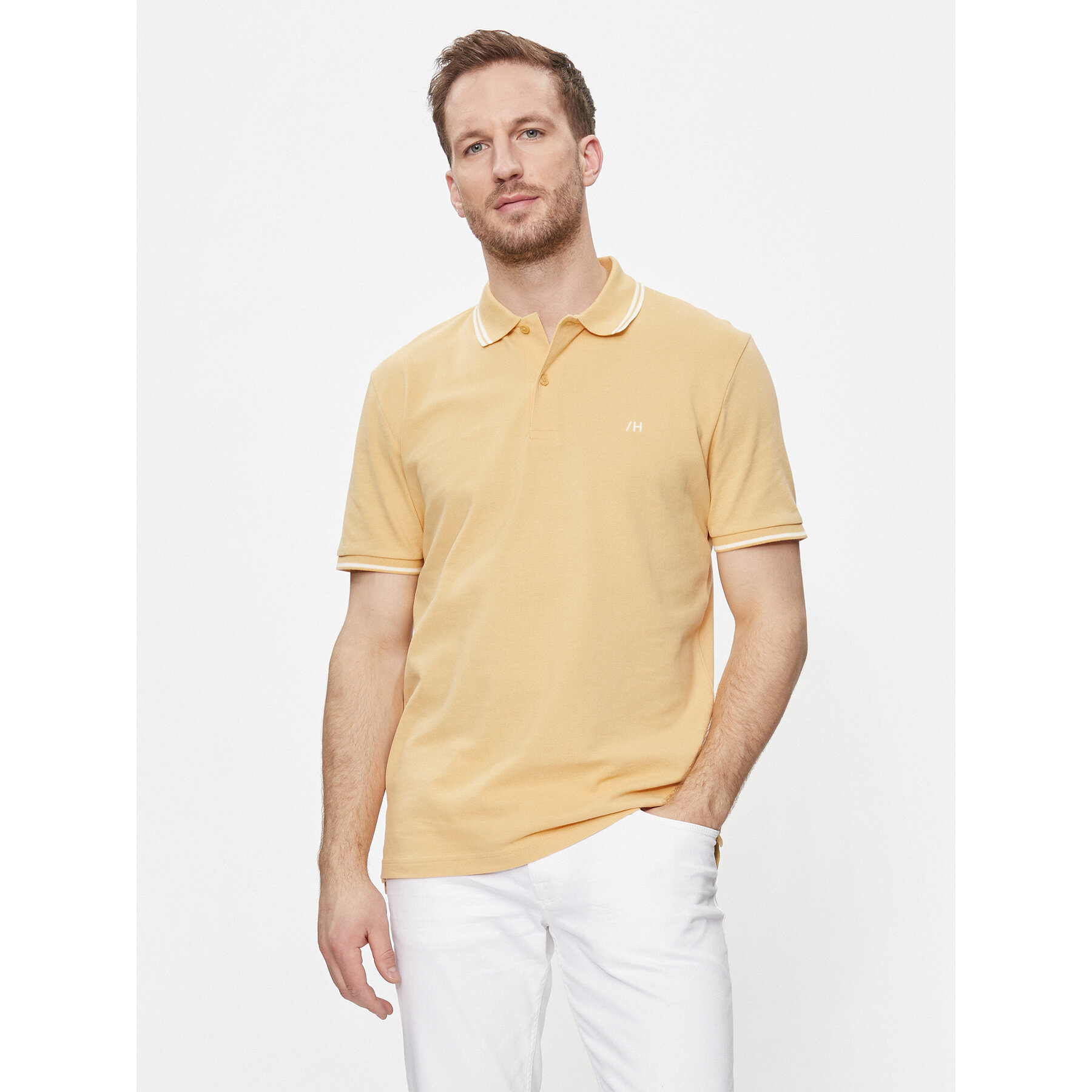 Selected Homme Polo 16087840 Beige Regular Fit