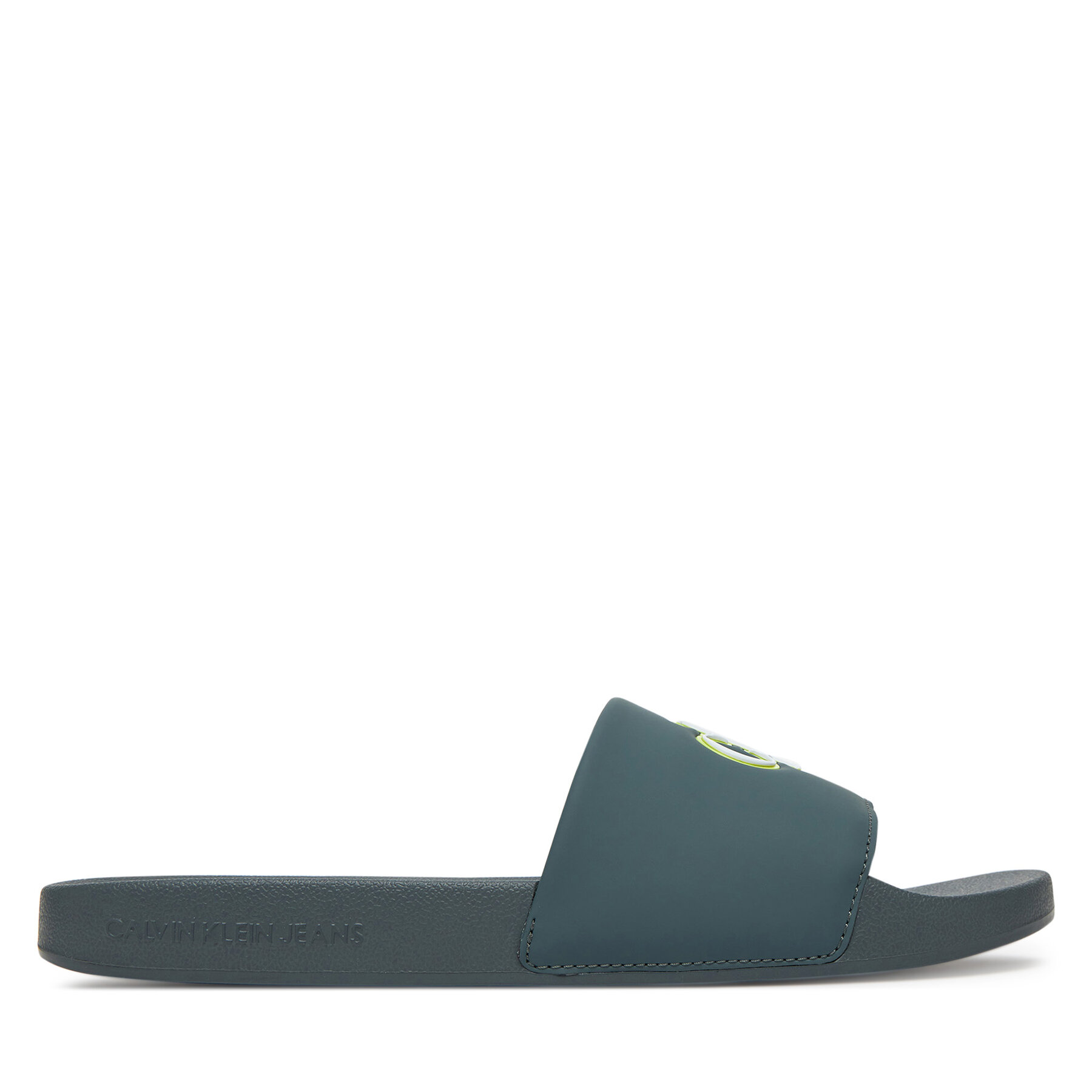 Šľapky Calvin Klein Jeans Slide Jelly Mono Pu YM0YM01281 Zelená