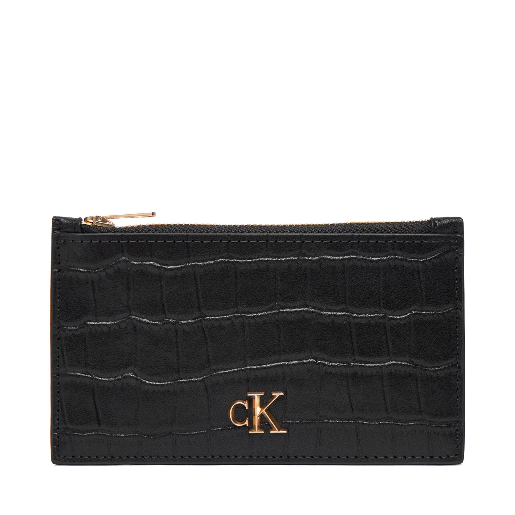 Калъф за кредитни карти Calvin Klein Ck Croc 6 Cc Cardcase LV04F1094G Черен