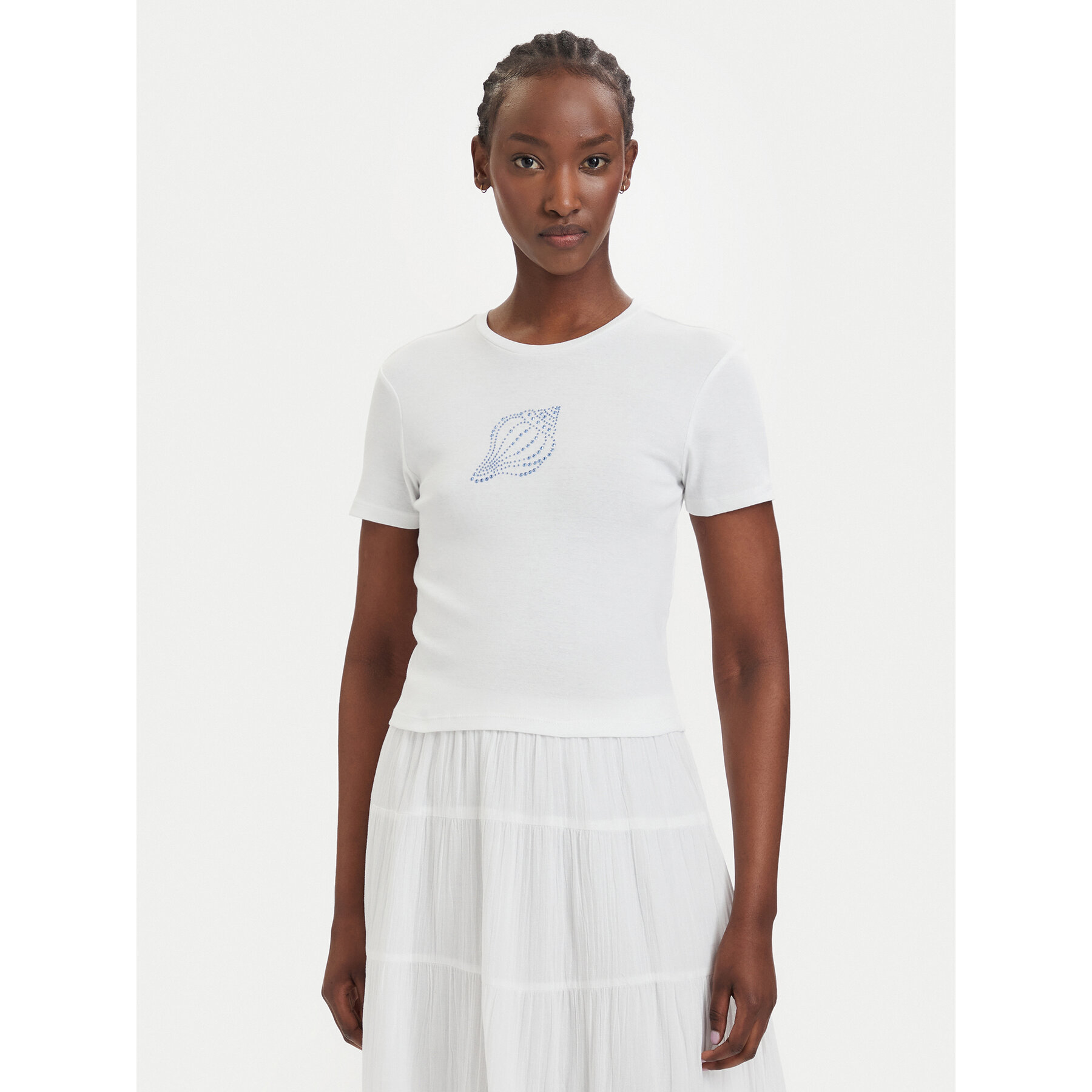 ONLY T-Shirt Kira 15346419 Weiß Regular Fit
