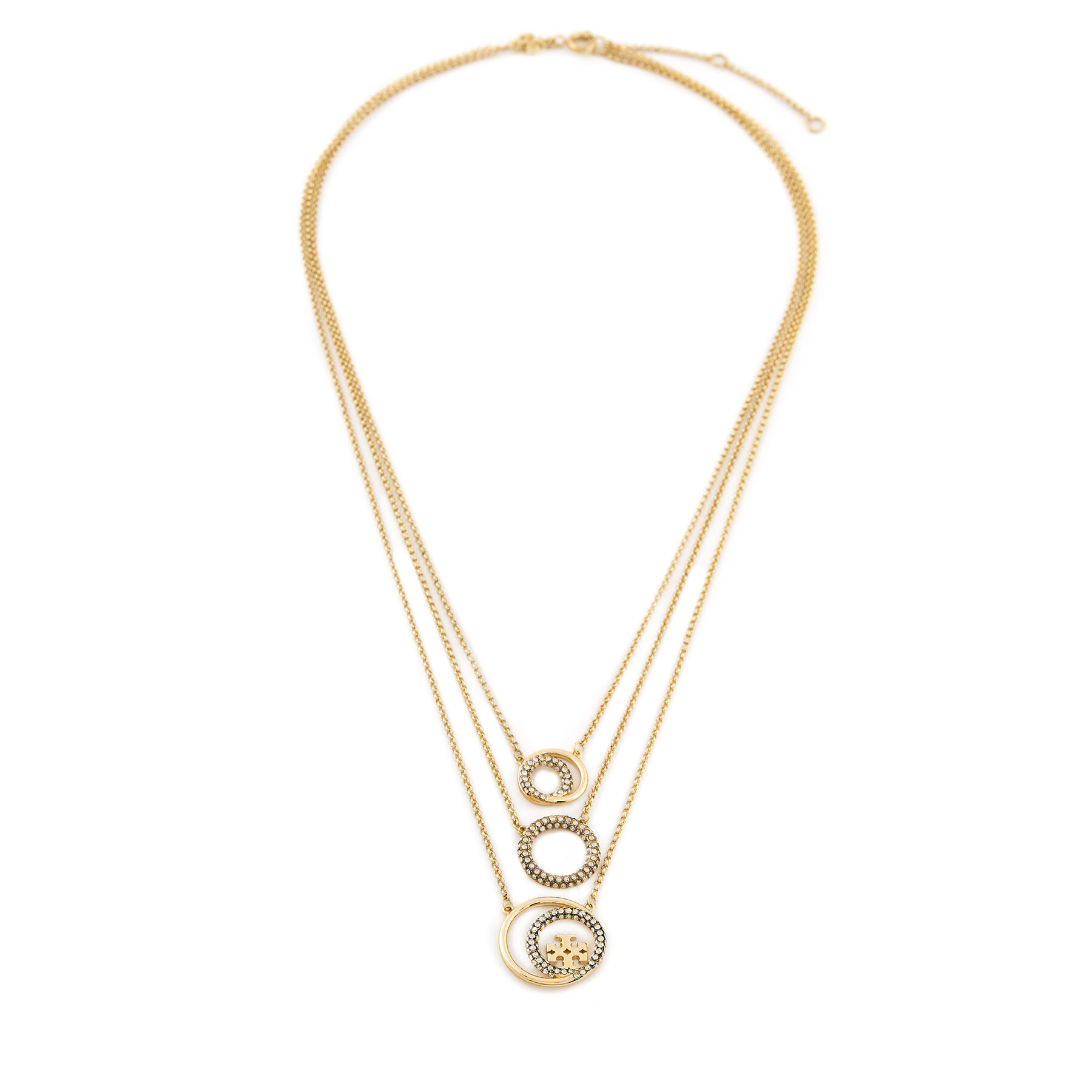 Colier Tory Burch Miller Pave Layered 163733 Auriu