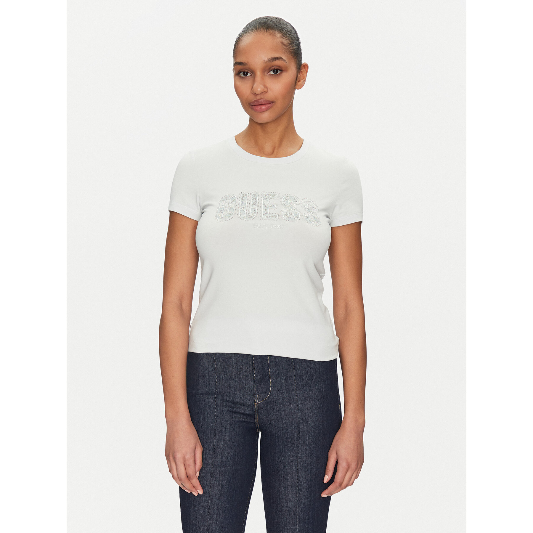 Guess Póló W5GI04 J1314 Kék Slim Fit