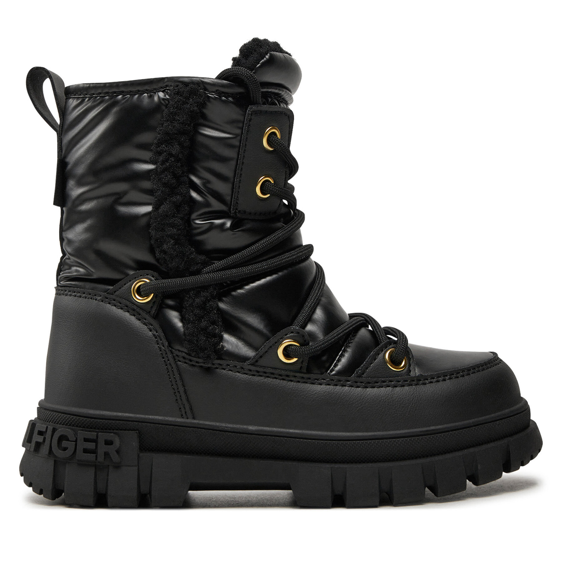 Cizme de zăpadă Tommy Hilfiger Fur Boot T3A5-33610-1695 M Negru