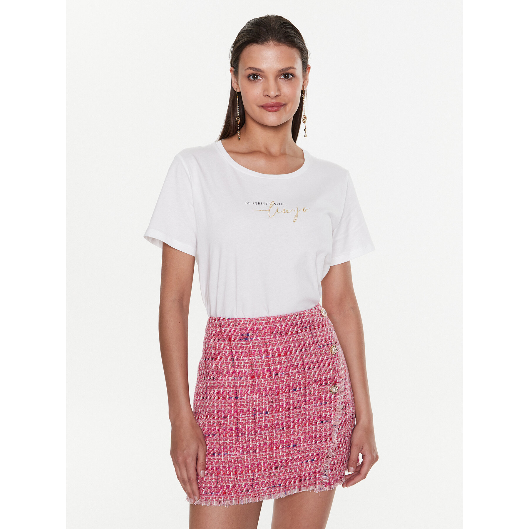 Liu Jo Sport T-shirt TA3185 JS923 Bianco Regular Fit