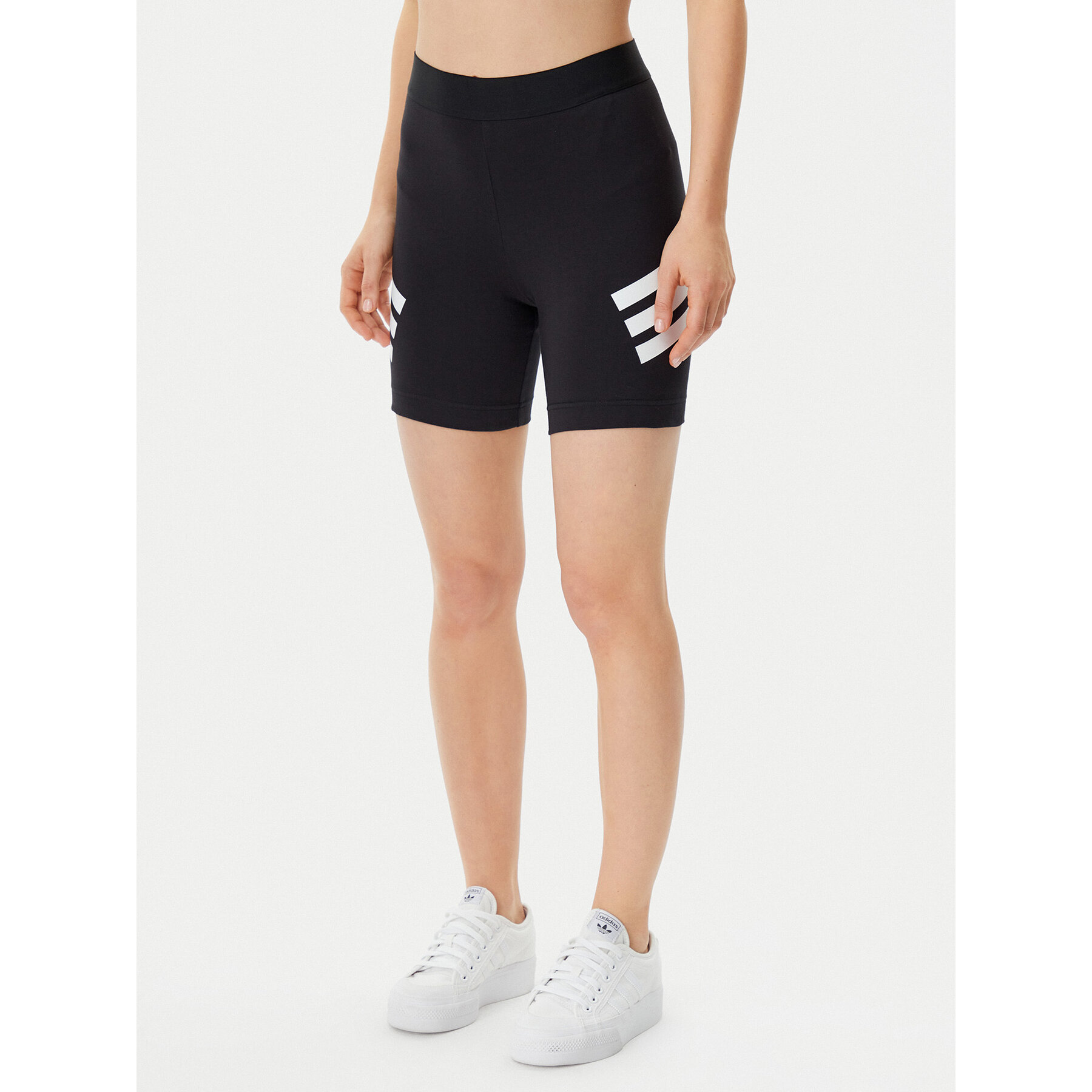 adidas Bikershorts Future Icons 3-Stripes JE0164 Schwarz Slim Fit