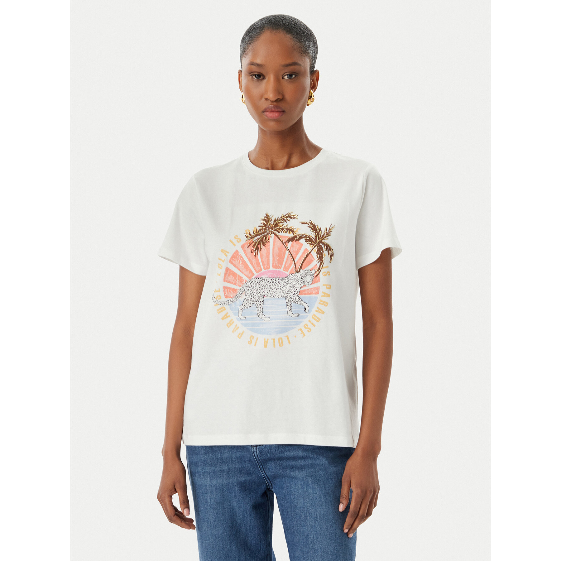 LOLA CASADEMUNT T-Shirt LS2615019 Weiß Regular Fit
