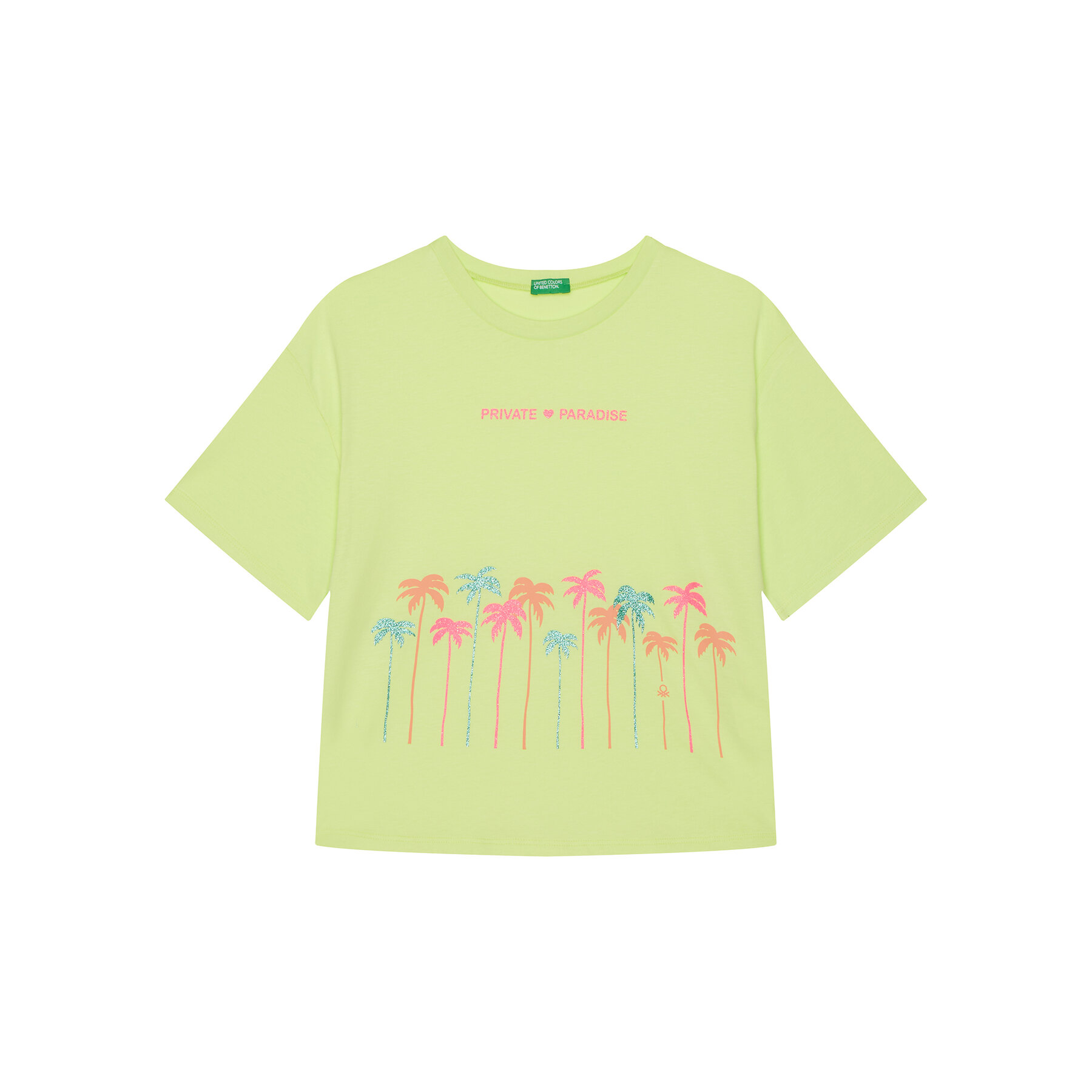 United Colors Of Benetton Póló 35RYC10OZ Sárga Regular Fit