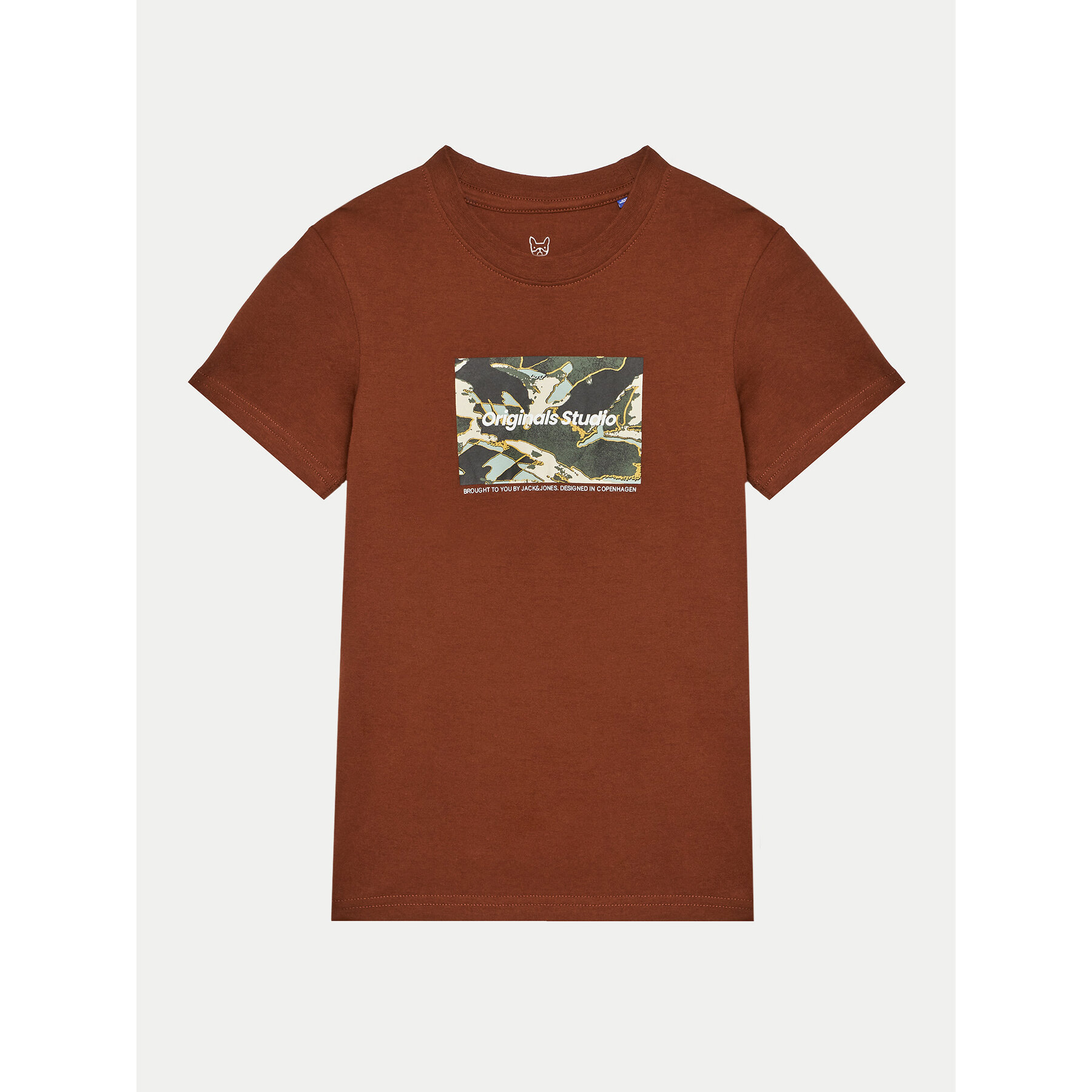 Jack&Jones Junior Jack&Jones Junior T-Shirt Vesterbro 12267453 Καφέ Standard Fit