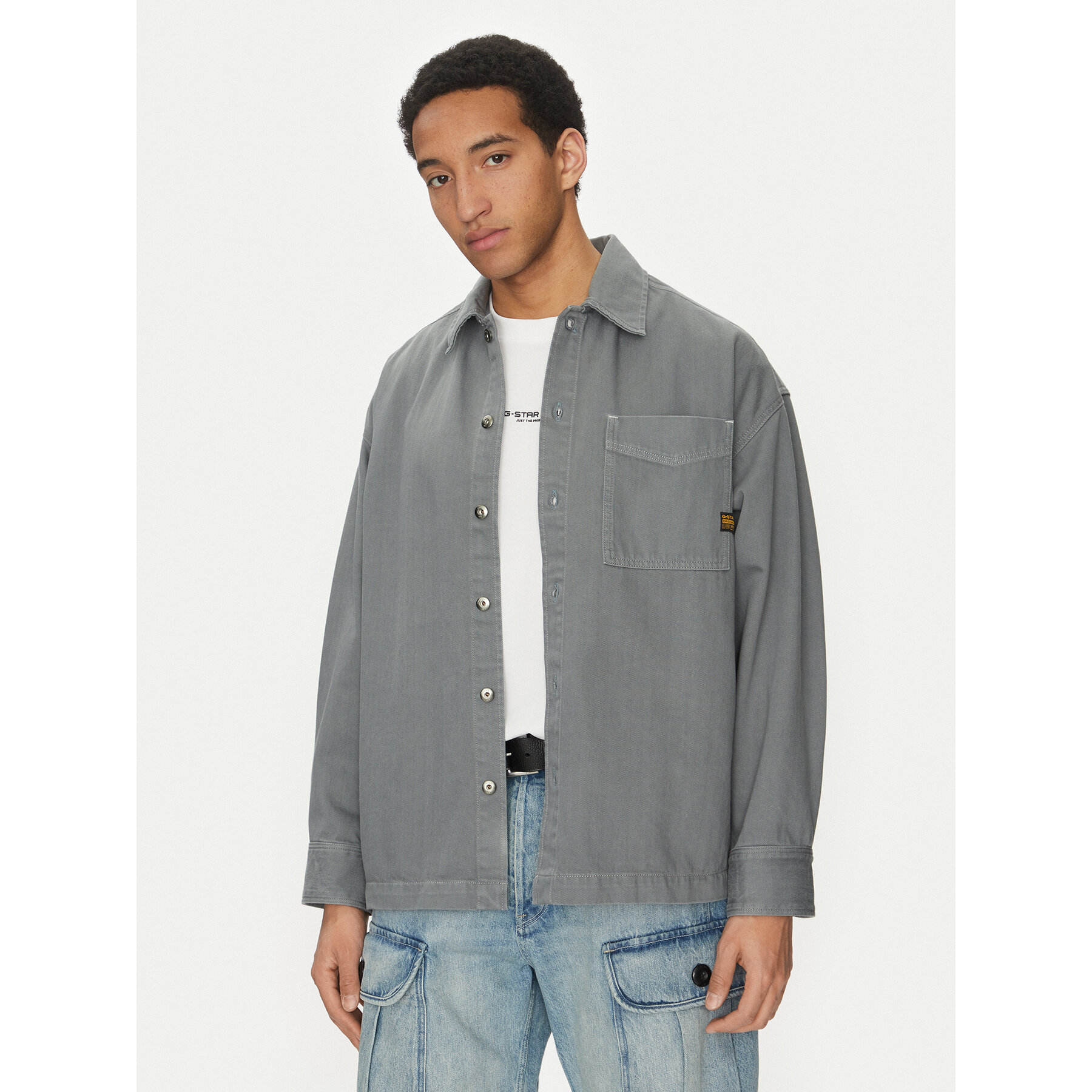 G-Star Raw Košulja D23007-D300 H116 Siva Boxy Fit