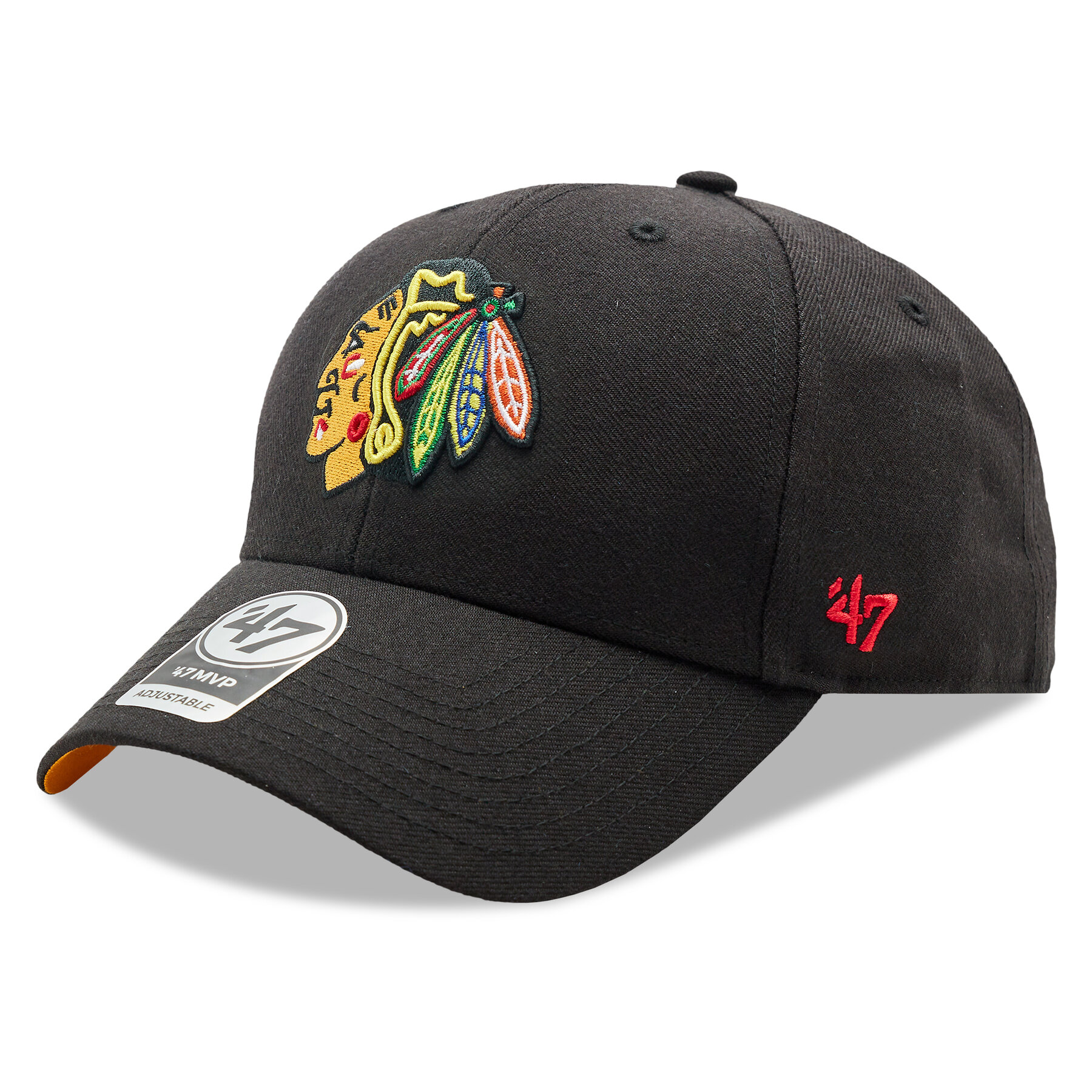  Baseball sapka 47 Brand NHL Chicago Blackhawks Ballpark Snap '47 MVP H-BLPMS04WBP-BKA Fekete akciós termékkép 1