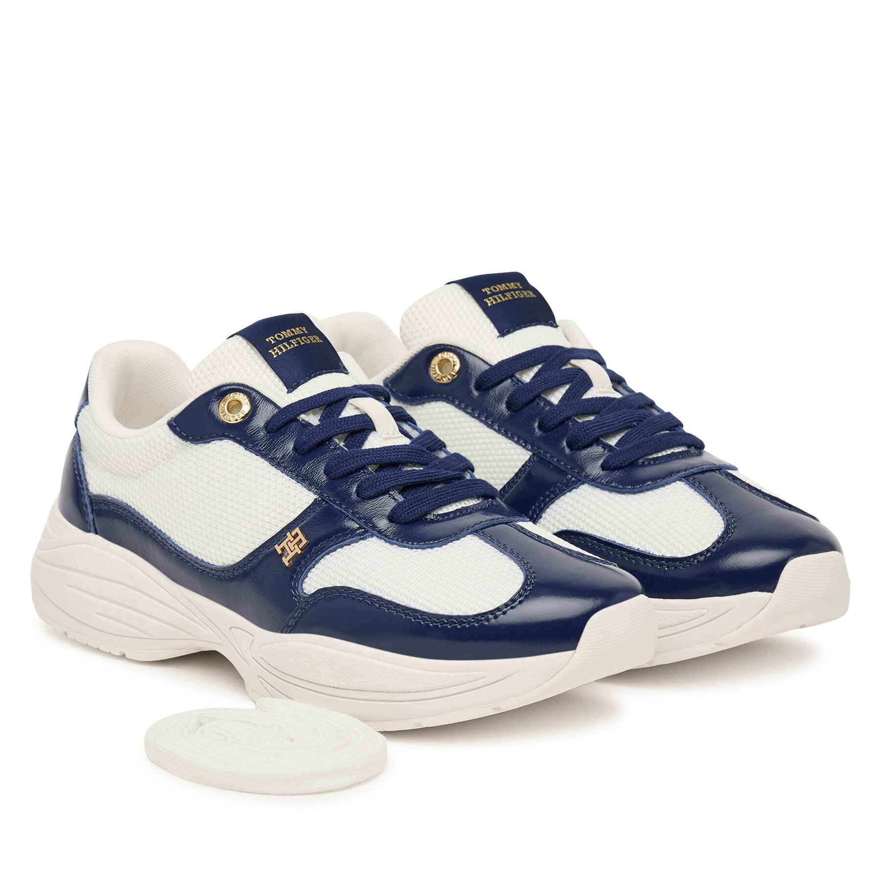 Αθλητικά Tommy Hilfiger Modern Runner Shiny Leather FW0FW09413 Σκούρο μπλε