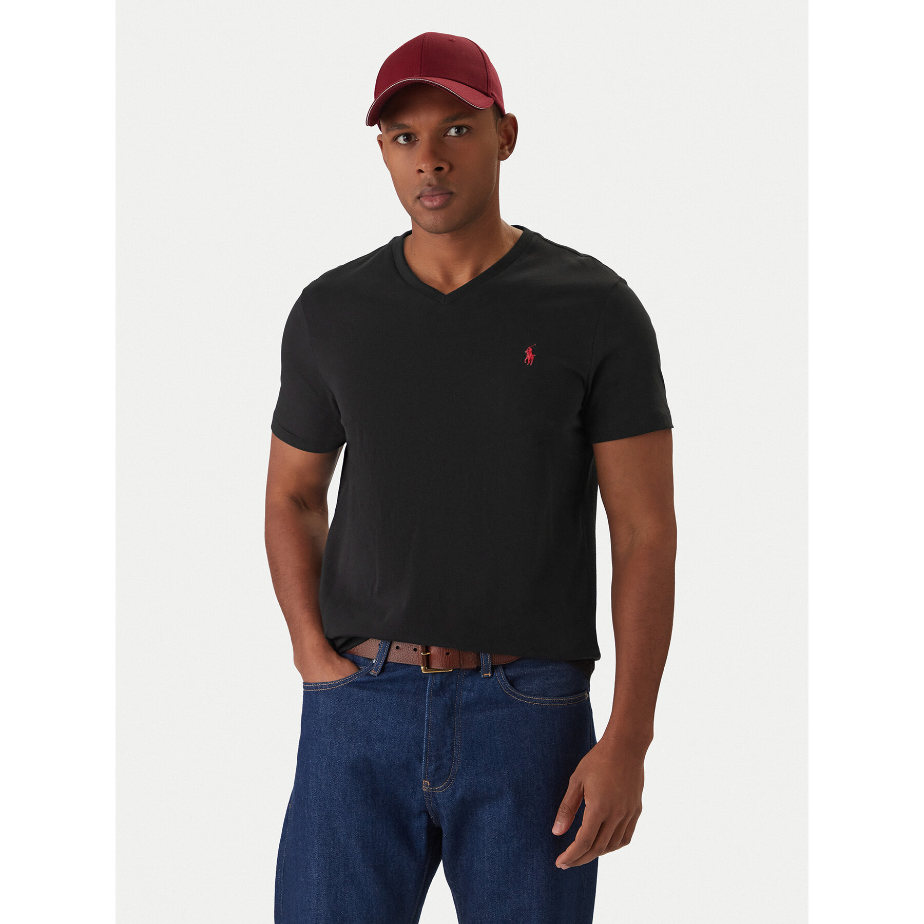 Polo Ralph Lauren T-Shirt 710671453124 Schwarz Custom Slim Fit
