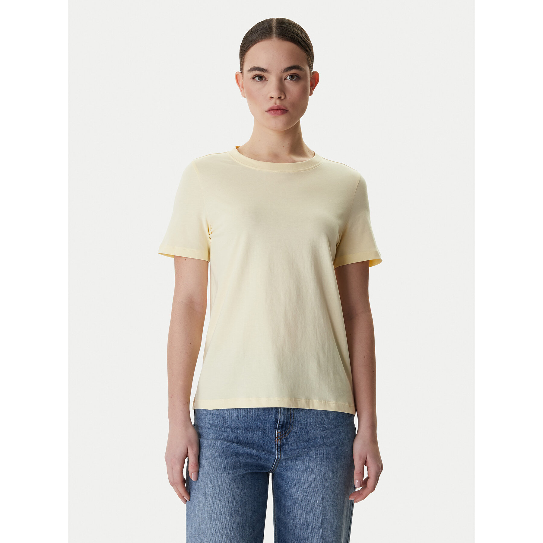 Vero Moda T-shirt Paulina 10316991 Žuta Regular Fit