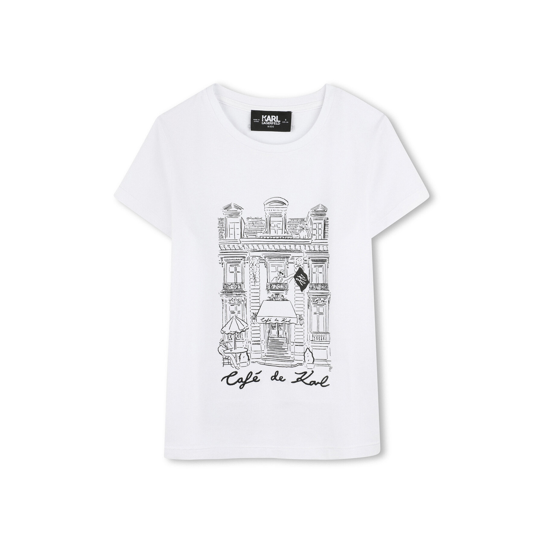 Karl Lagerfeld Kids Karl Lagerfeld Kids T-Shirt Z30494 D Λευκό Regular Fit