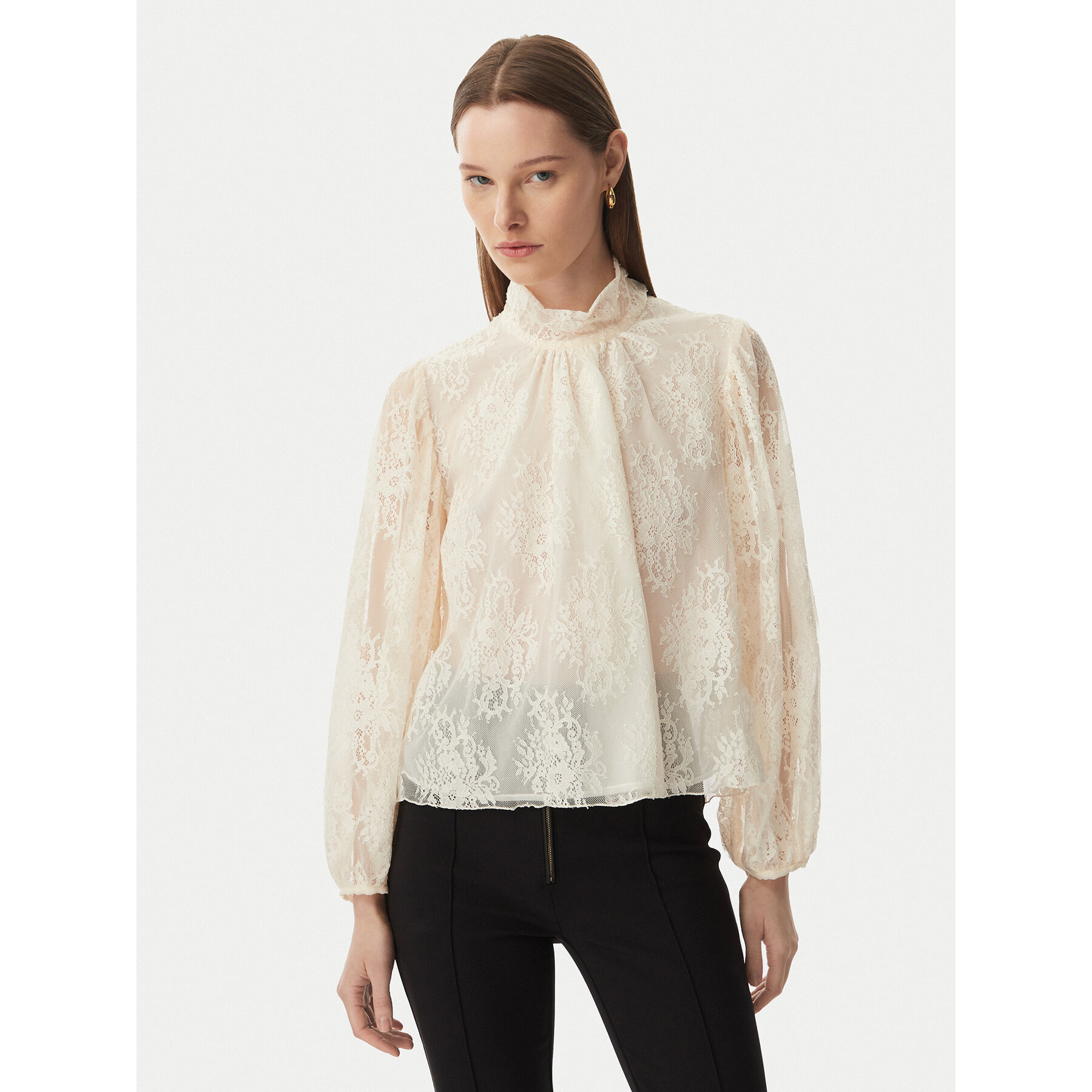 Rinascimento Bluse CFC0127485003 Creme Regular Fit