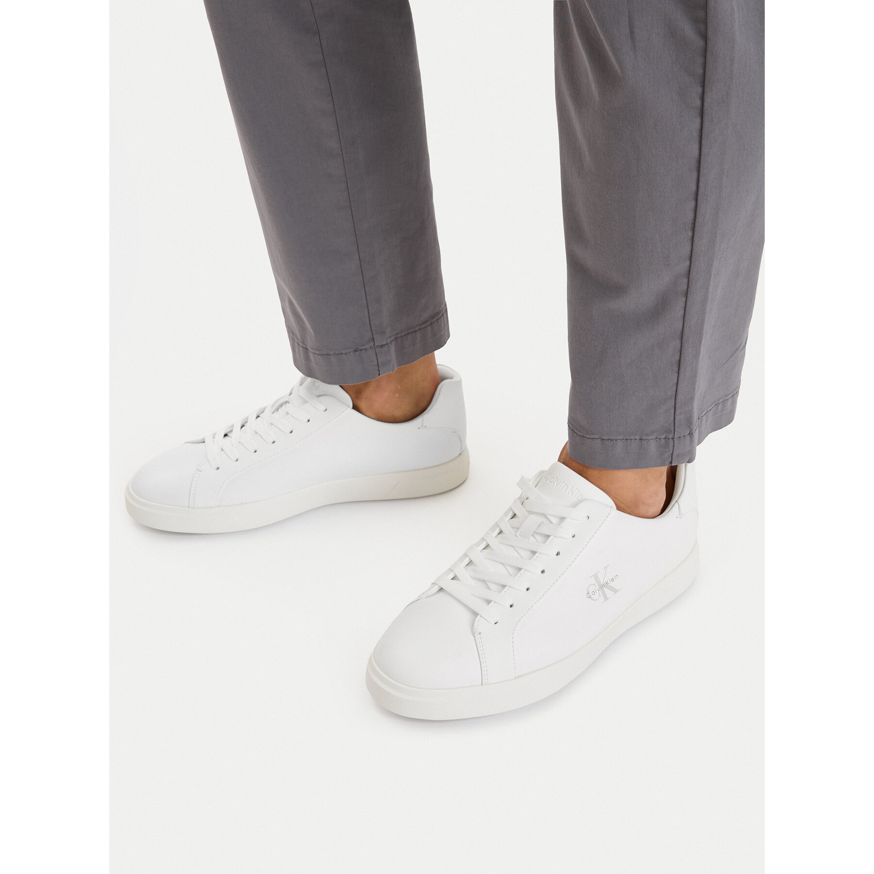 Sneakers Calvin Klein Low Prof Cupsole Lth HM0HM02123 Alb