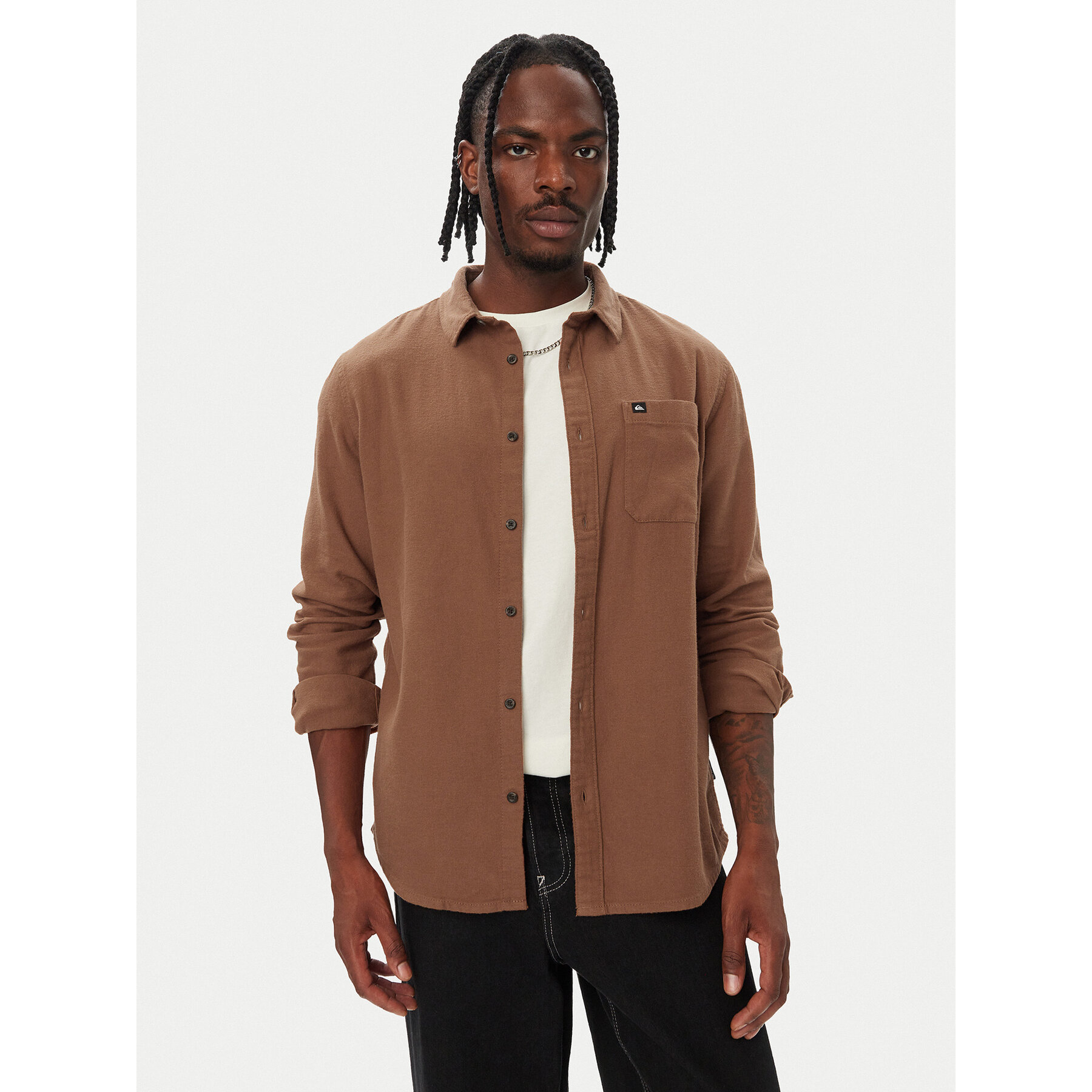 Quiksilver Hemd EQYWT04651 Hellbraun Regular Fit