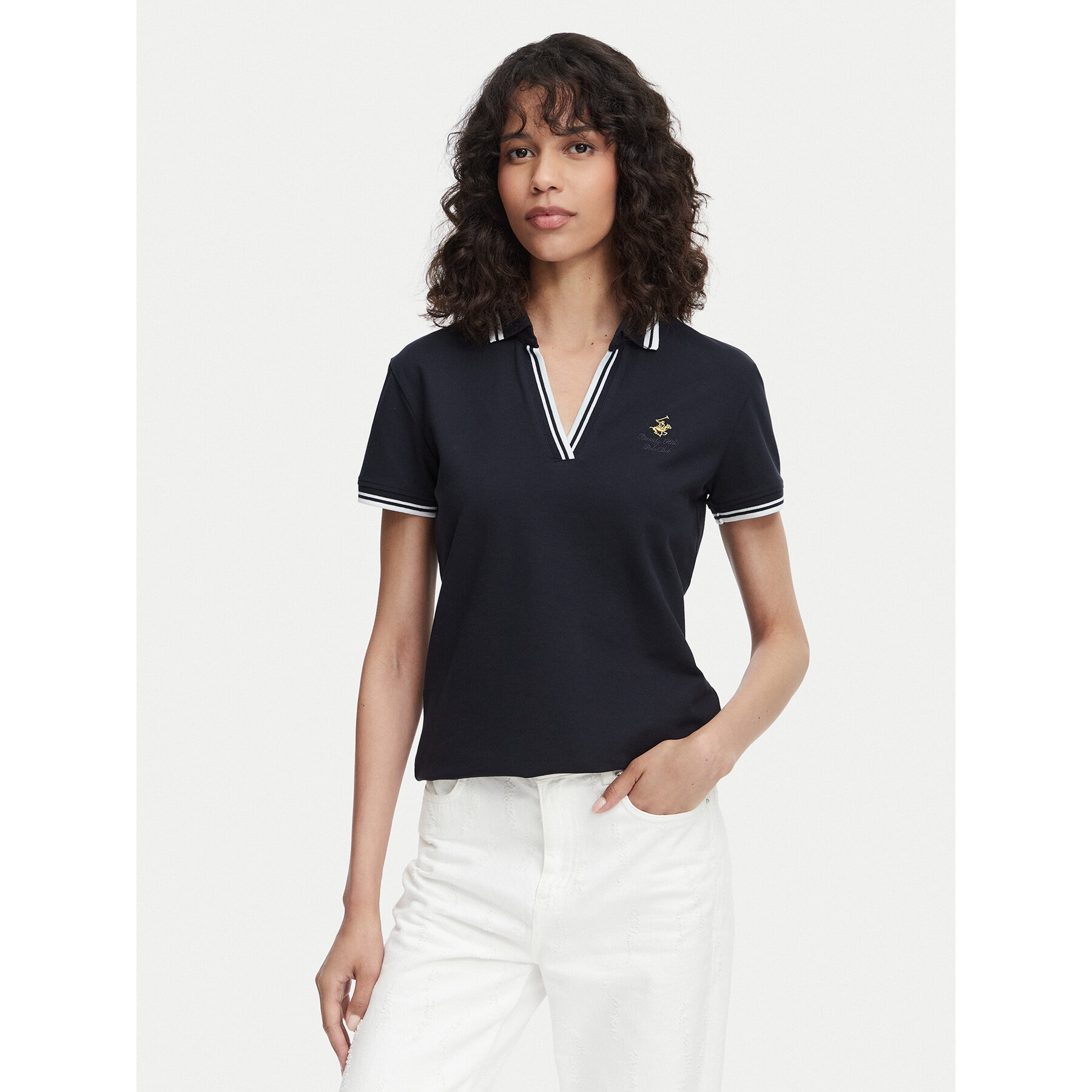 Beverly Hills Polo Club Poloshirt P-SS26W-P0300 Dunkelblau Regular Fit