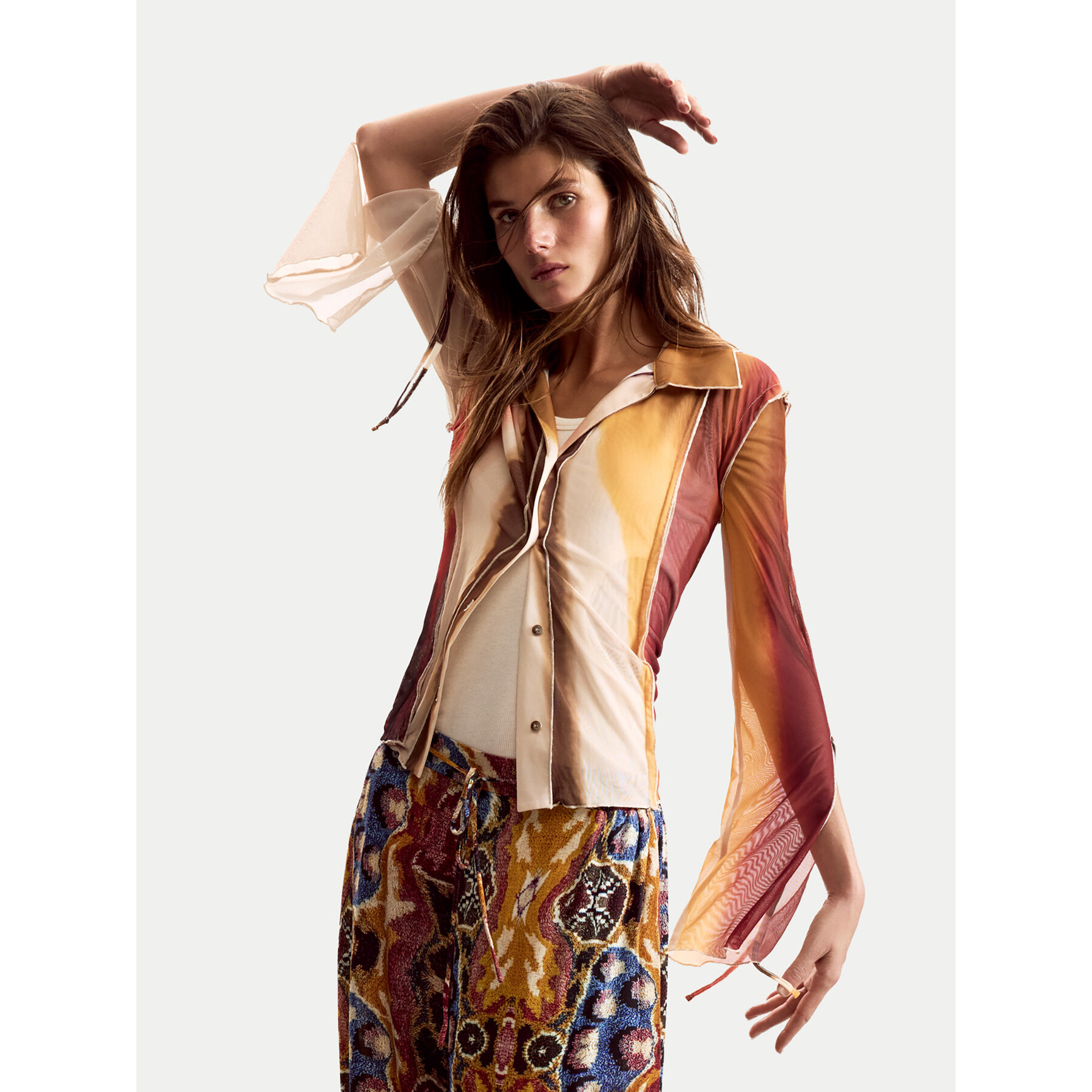 Desigual Hemd Lacroix 26SWTK28 Bunt Regular Fit