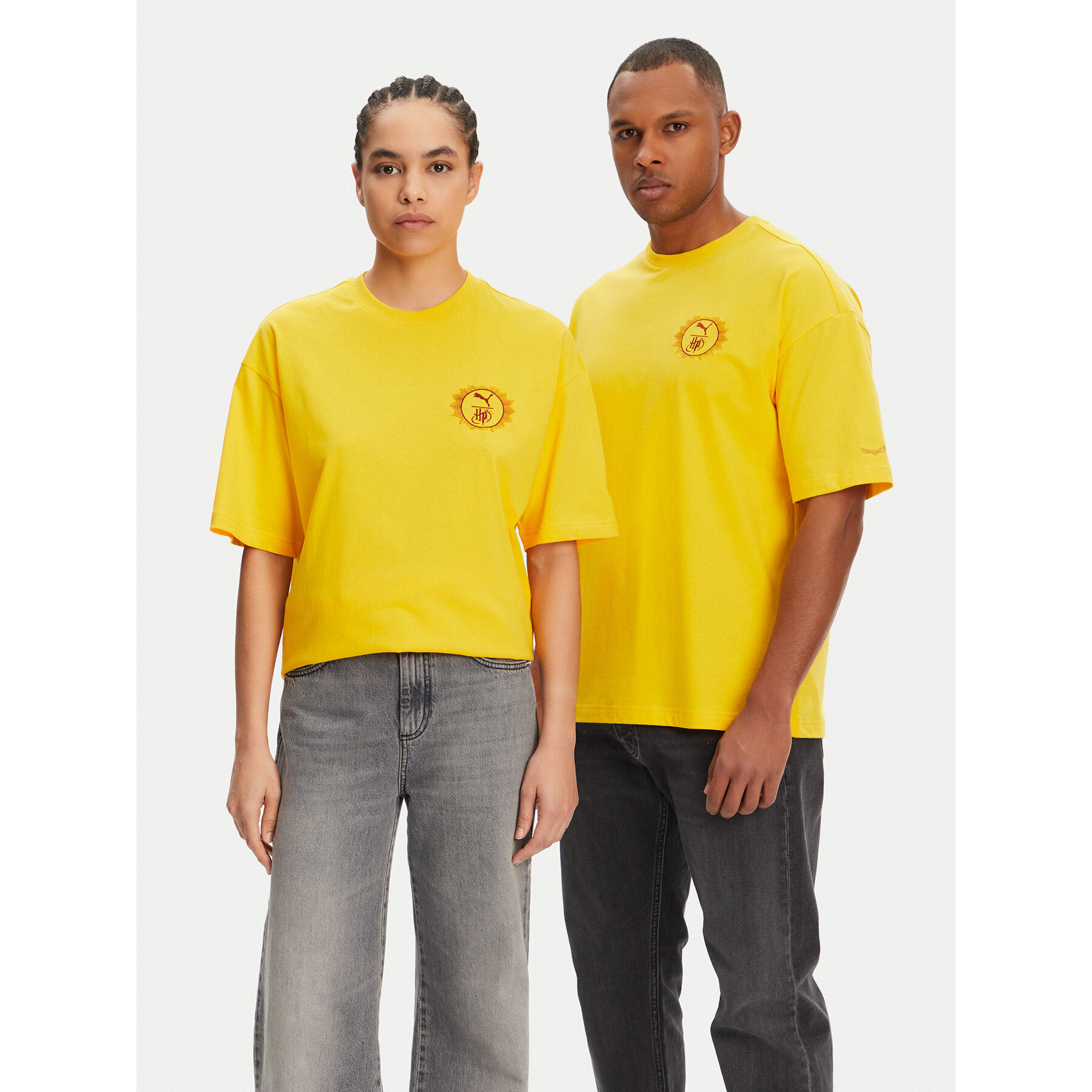 Puma T-Shirt Unisex Harry Potter 630092 Giallo Oversize