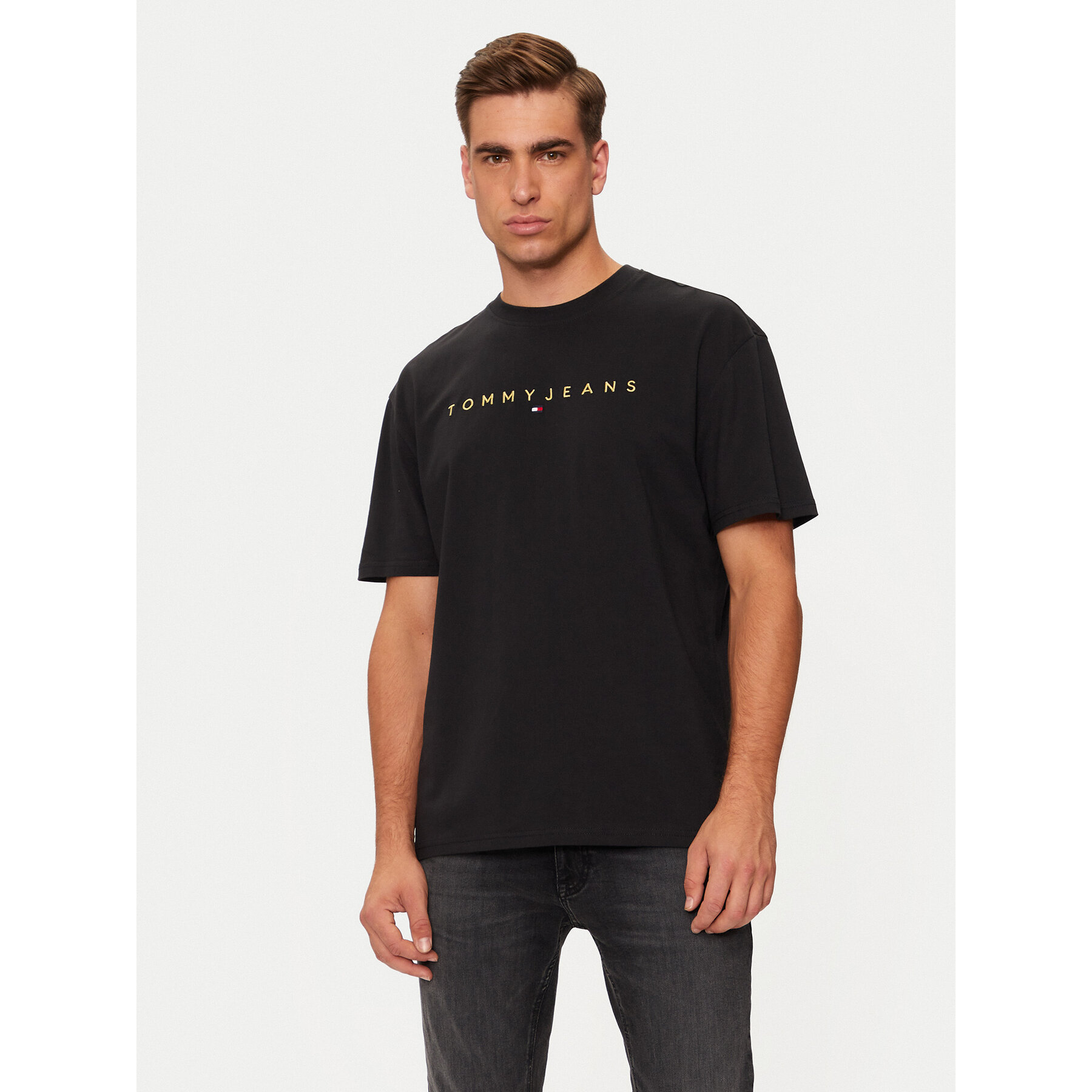 Tommy Jeans T-Shirt DM0DM19694 Μαύρο Regular Fit