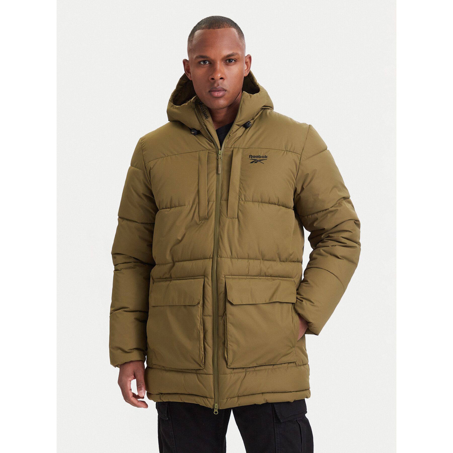 Reebok Zimska jakna RCC00077 Tamno zelena Regular Fit