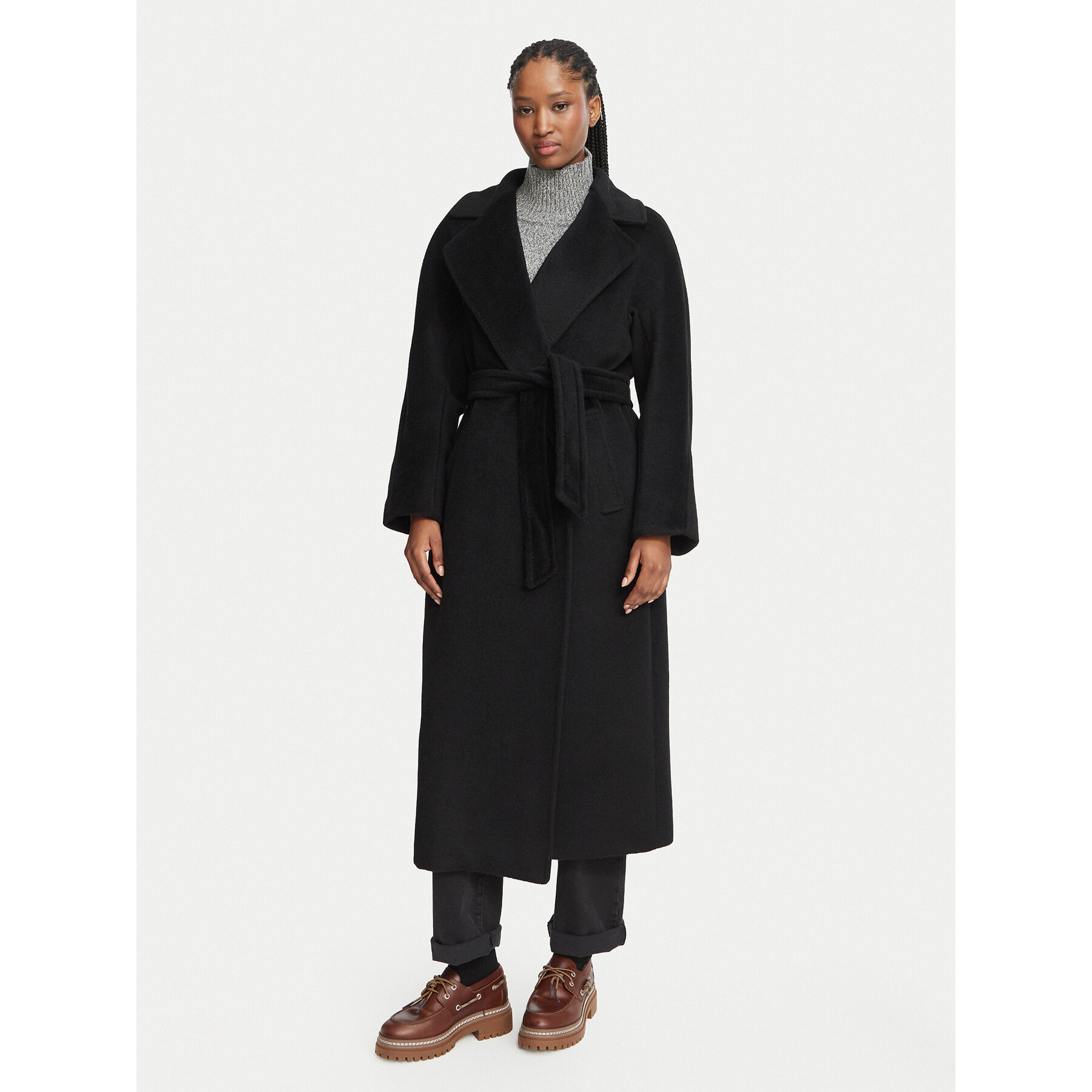 Weekend Max Mara Wollmantel Tempera 2625016072 Schwarz Regular Fit