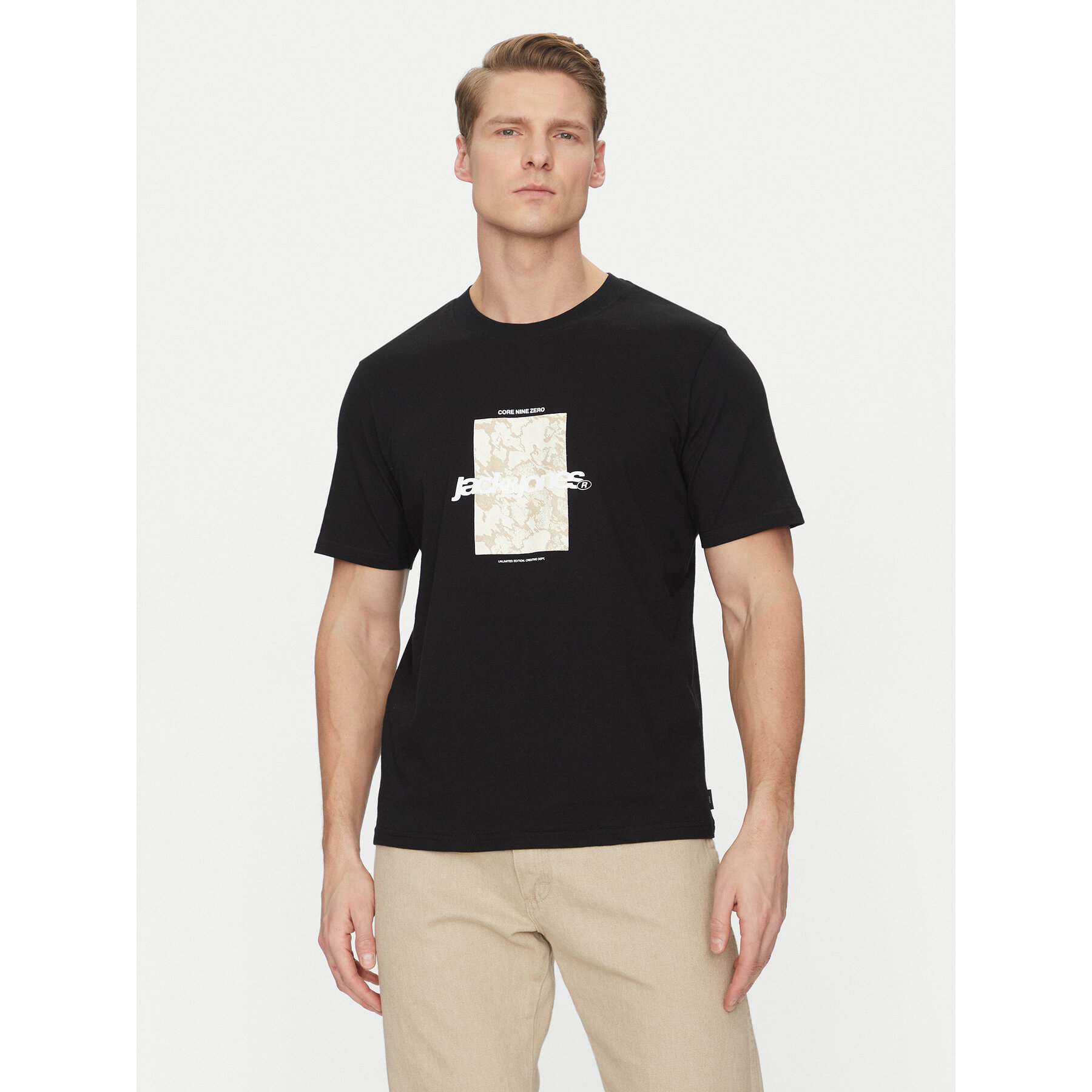 Jack & Jones Póló Tarmac 12273239 Fekete Regular Fit