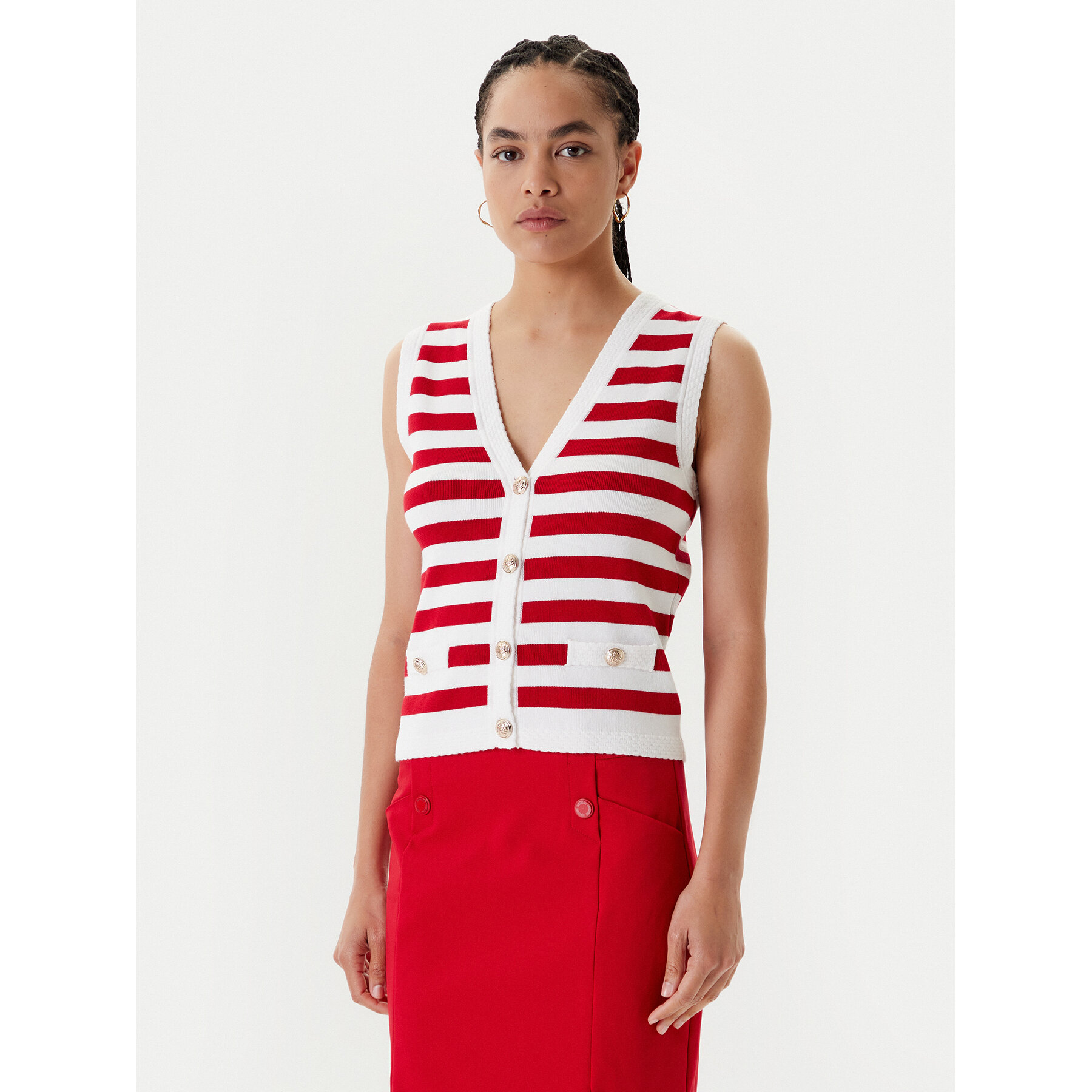 Morgan Weste 251-MKIVA Rot Regular Fit