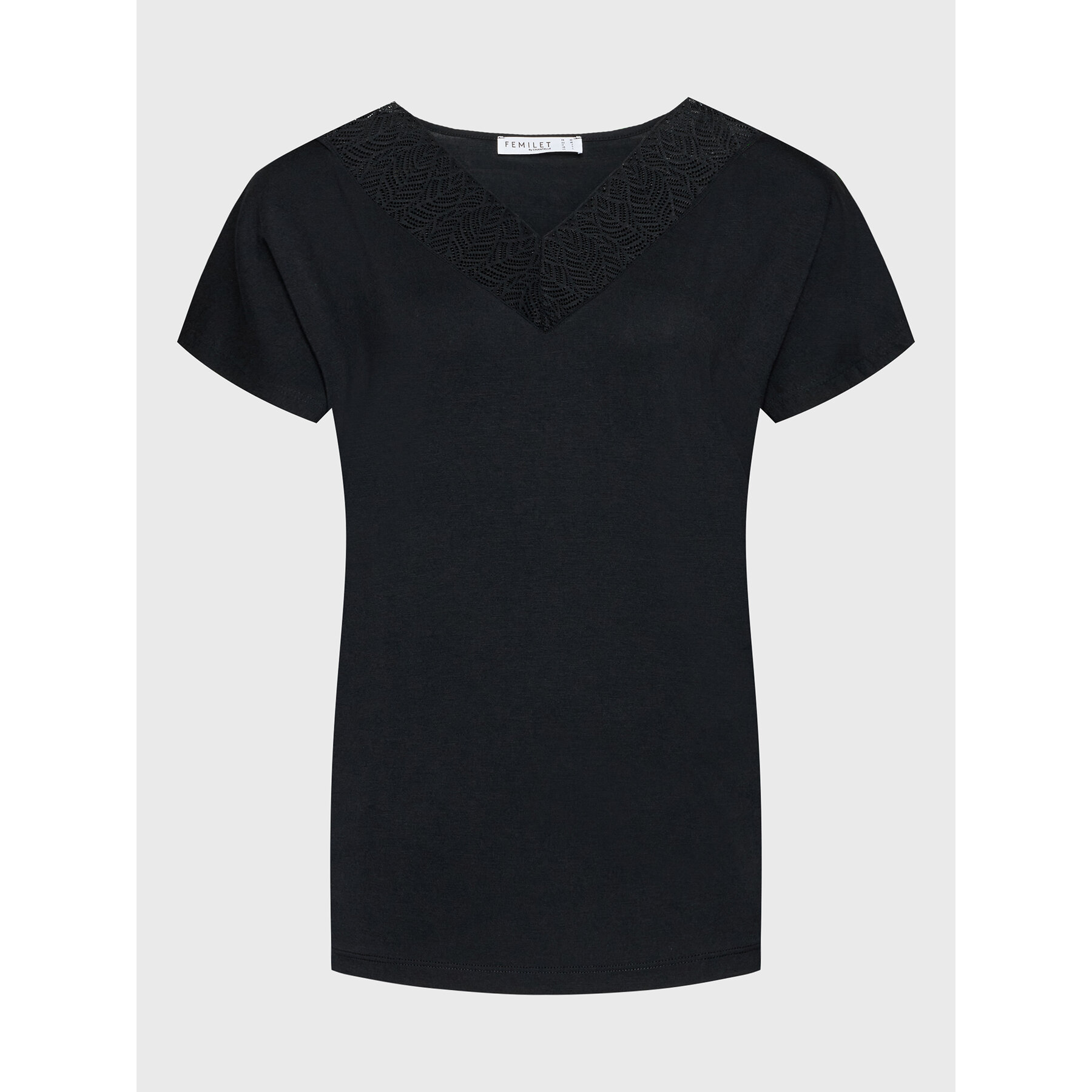 Femilet by Chantelle Femilet by Chantelle Μπλούζα πιτζάμας Jazz FNA550 Μαύρο Regular Fit