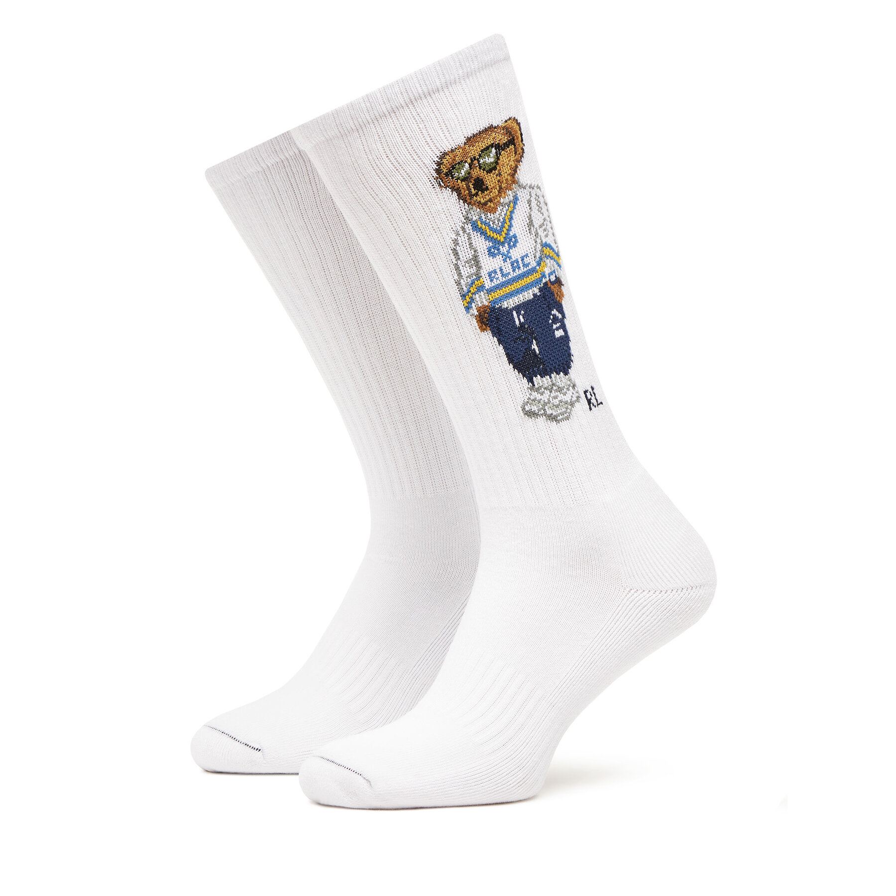 Skarpety Wysokie Męskie Polo Ralph Lauren, Rozmiar 42_46 Biały 449973027002