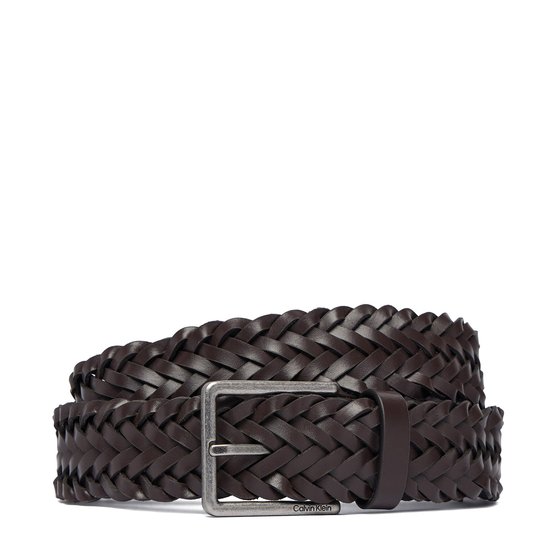 Remen Calvin Klein Warmth Buckle Woven 35Mm Fixed - LV04D7061G Tamno smeđa