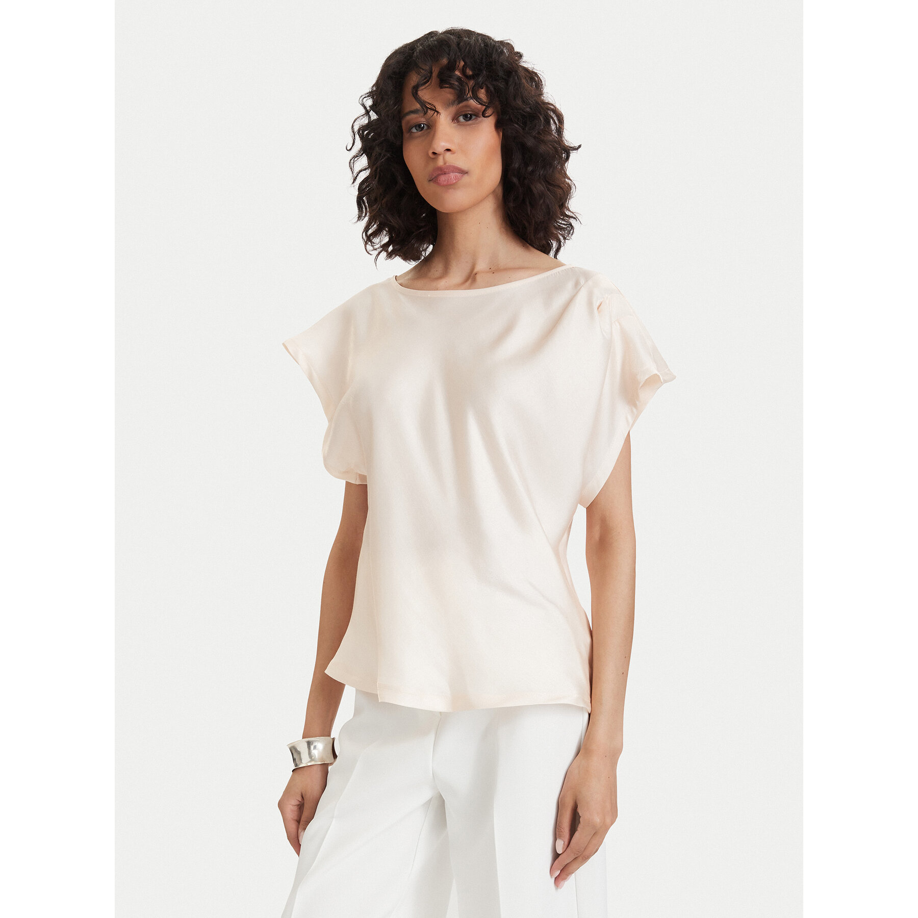 Maryley Bluse 26EB013/31SA Hellbeige Regular Fit