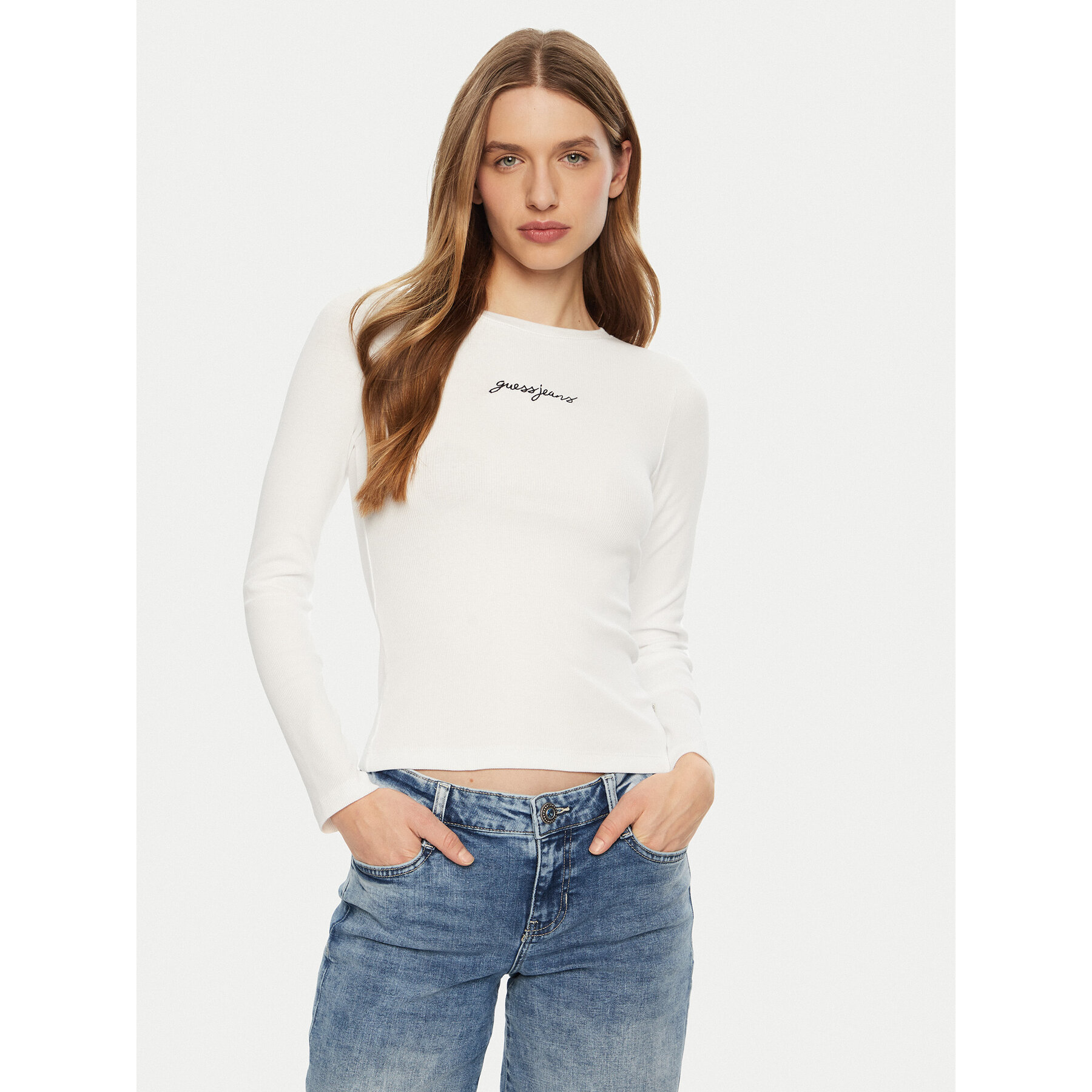 Guess Jeans T-shirt W5RI58 KA0H1 Bianco Regular Fit