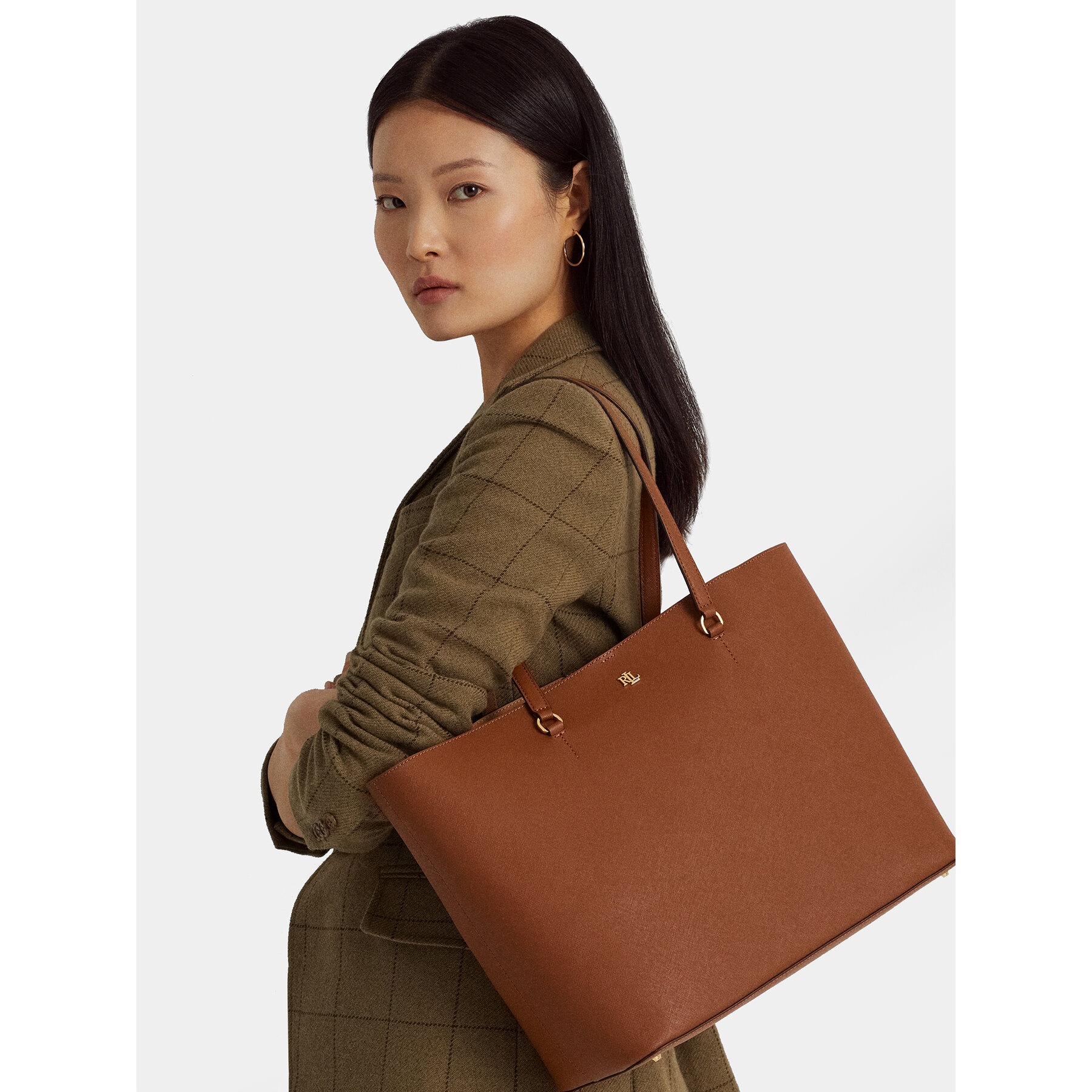 Ročna torba Lauren Ralph Lauren 431911655002 Rjava