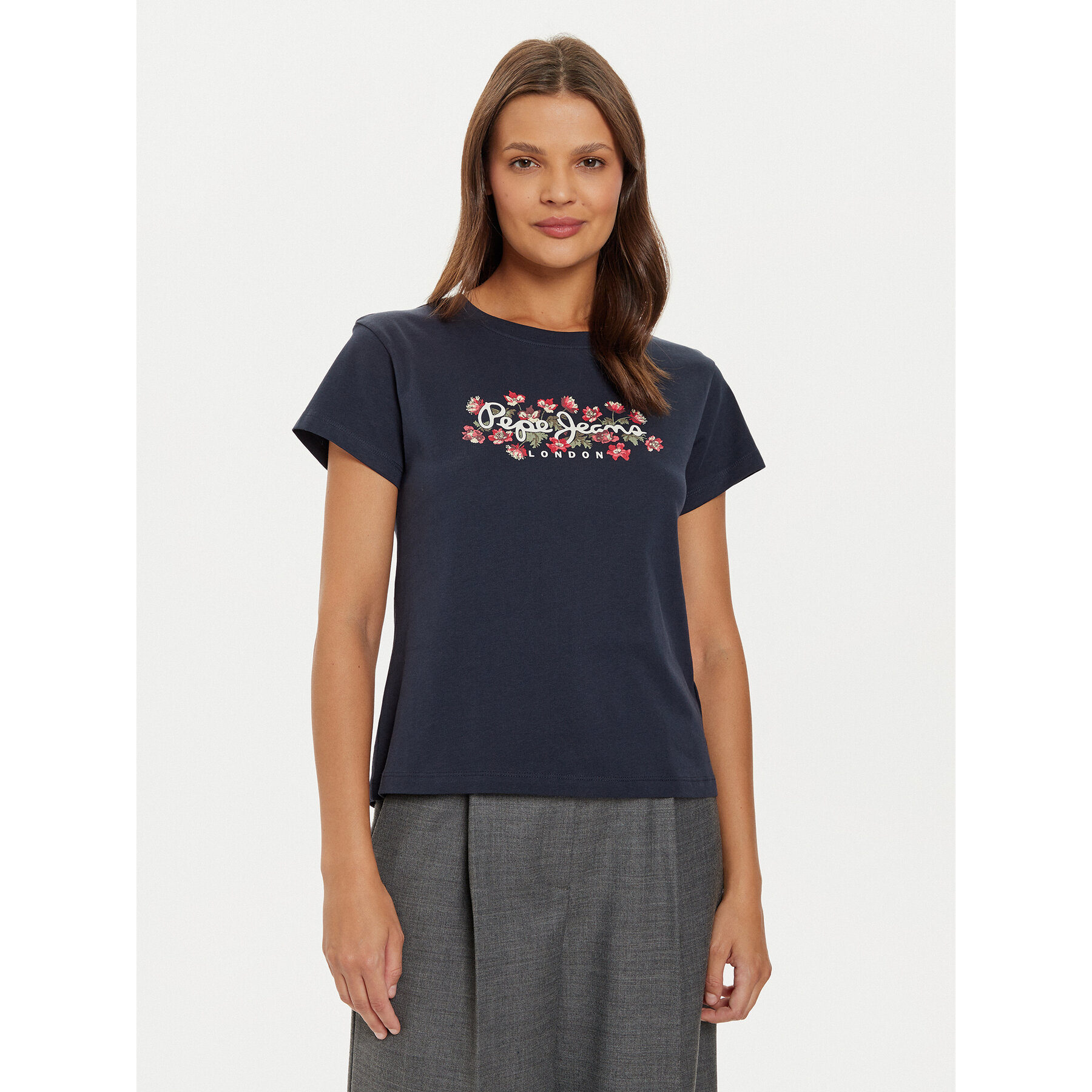 Pepe Jeans T-shirt Ginny PL505945 Blu scuro Regular Fit