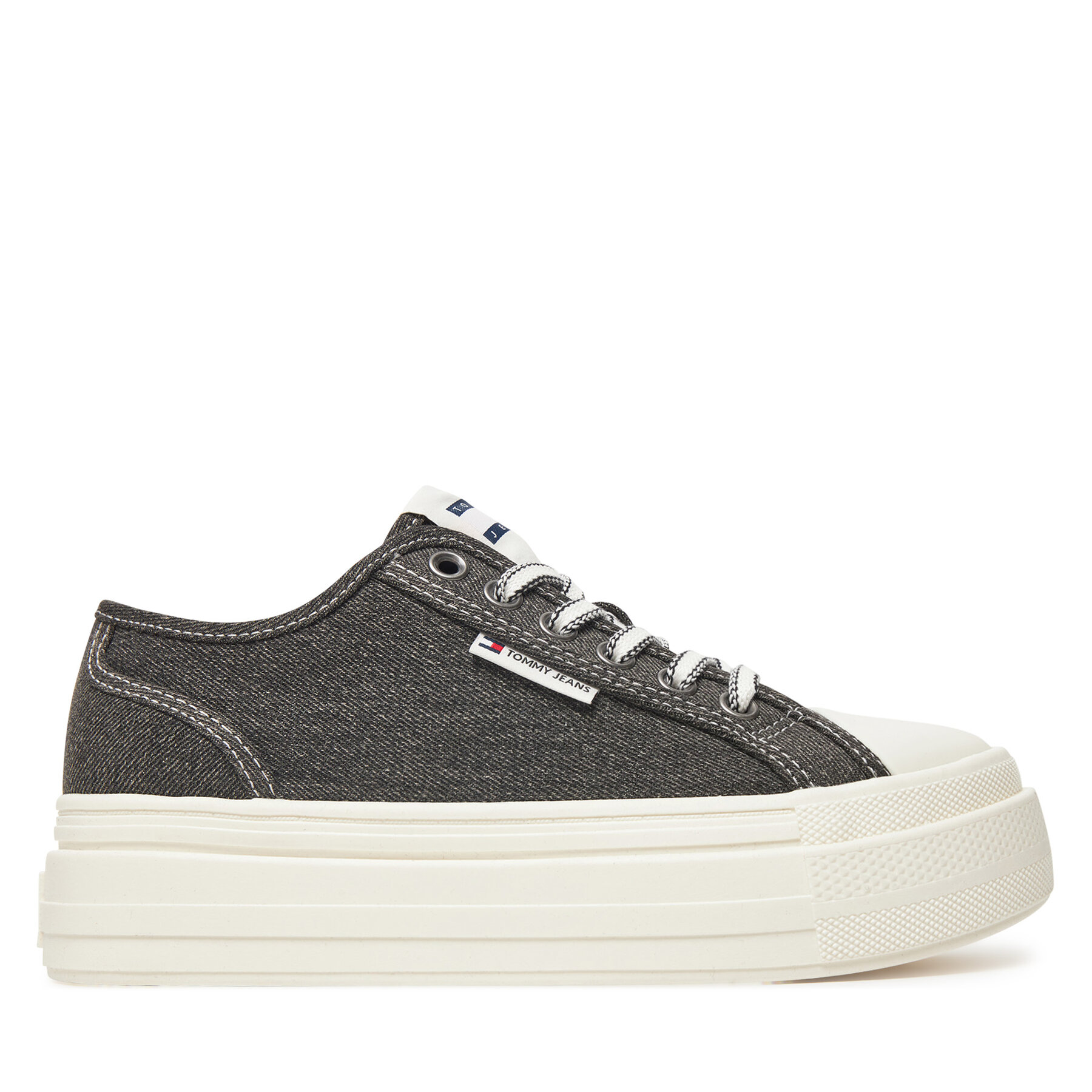 Damskie Sneakersy Tommy Jeans, Rozmiar 40 Czarny Tjw Foxing Flatform Lc EN0EN02736