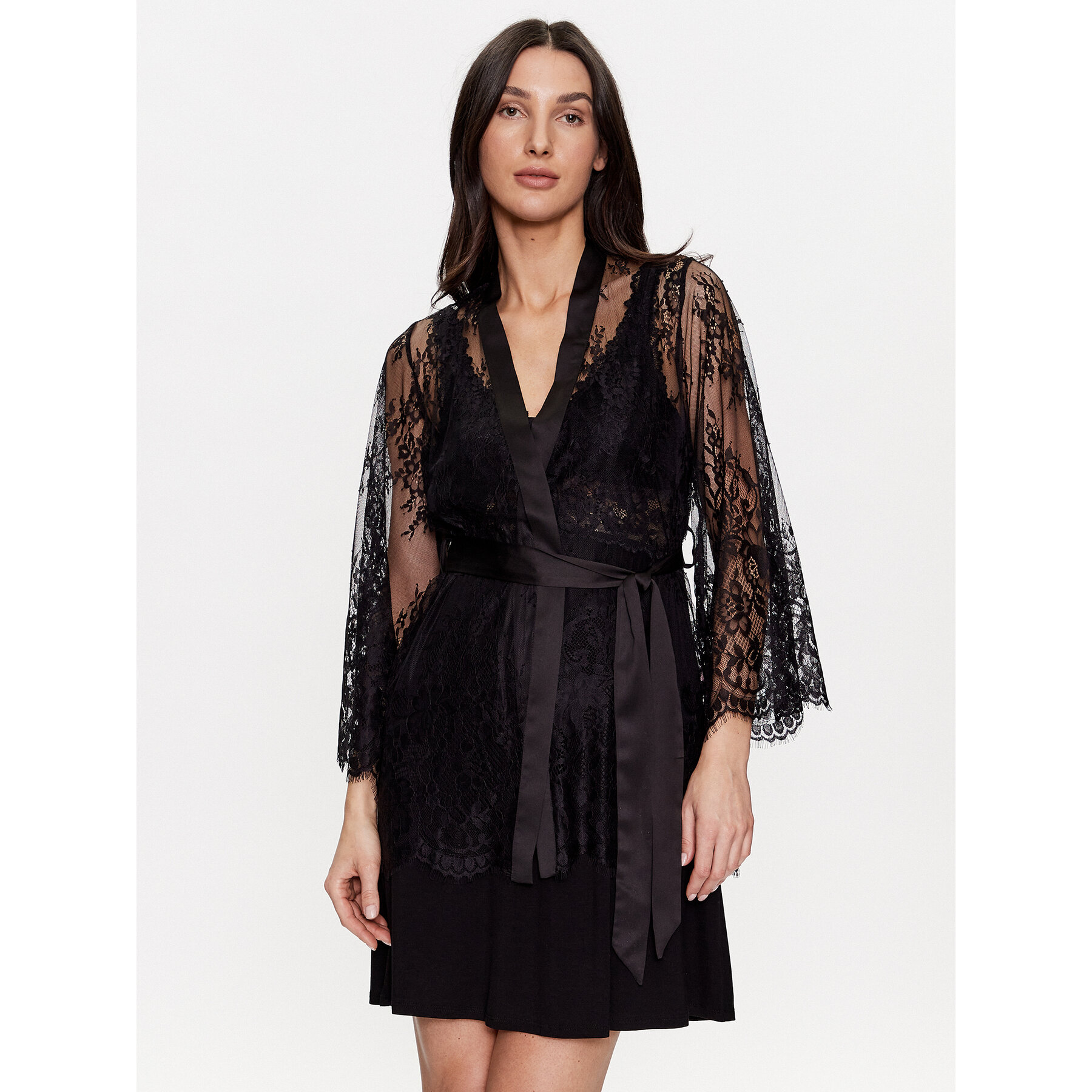 Hunkemöller Hunkemöller Ρόμπα 191636 Μαύρο Regular Fit