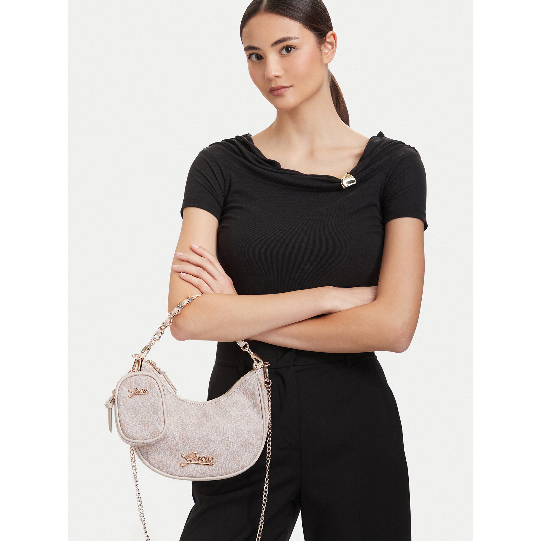 Τσάντα Guess J6YZ02 W2507 Κρεμ