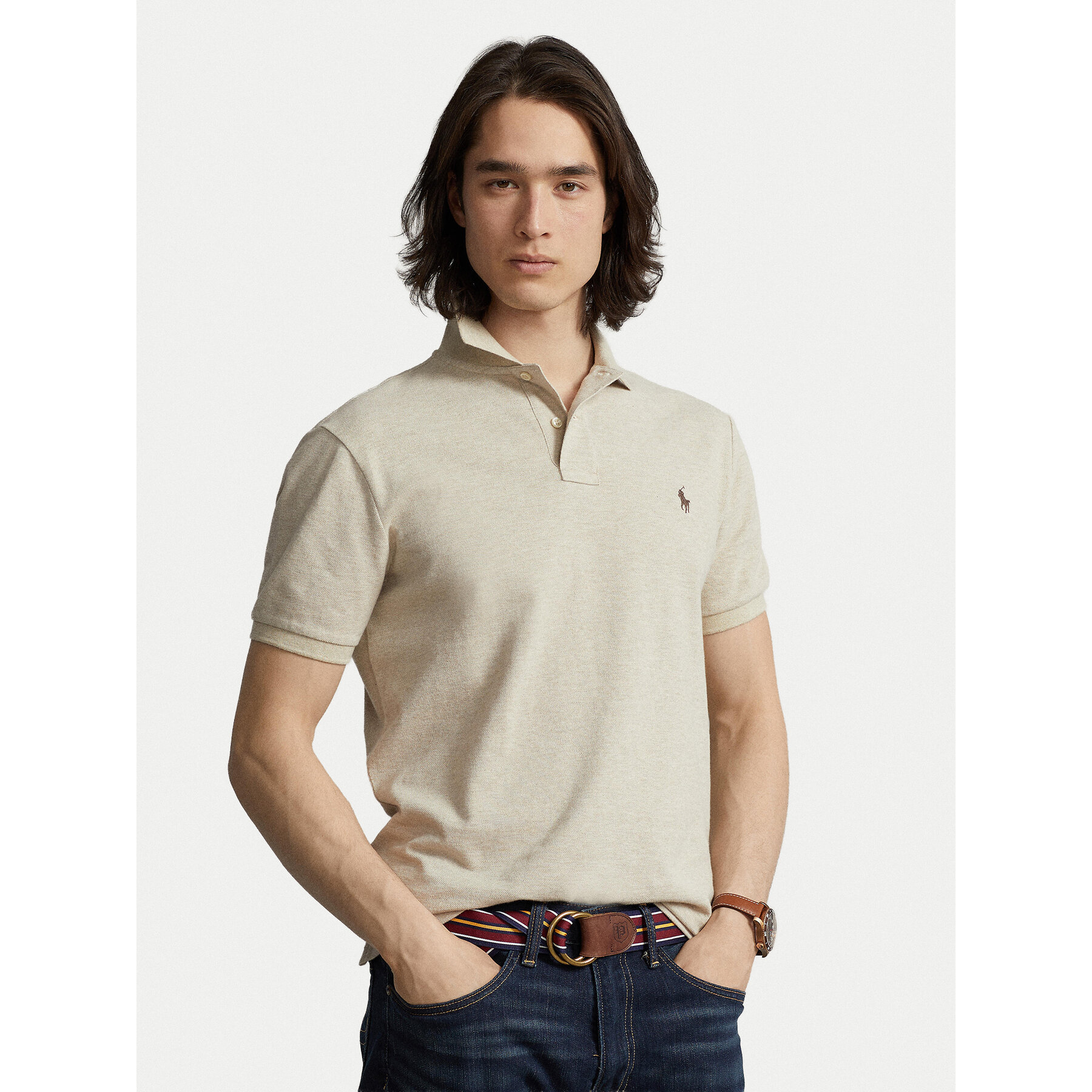 Polo Ralph Lauren Poloshirt 710680784342 Beige Regular Fit