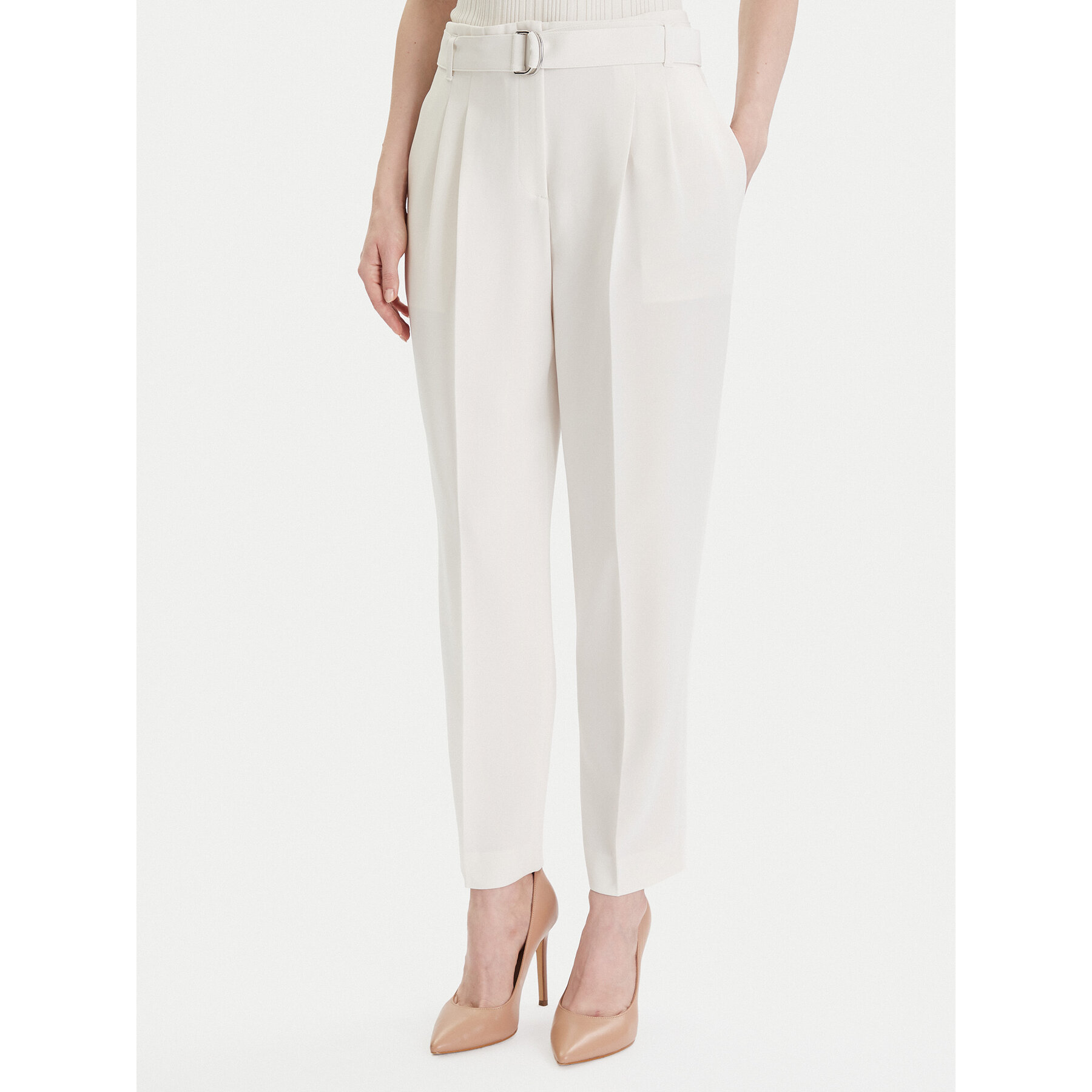 Boss Stoffhose Tapiah 50490037 Écru Relaxed Fit