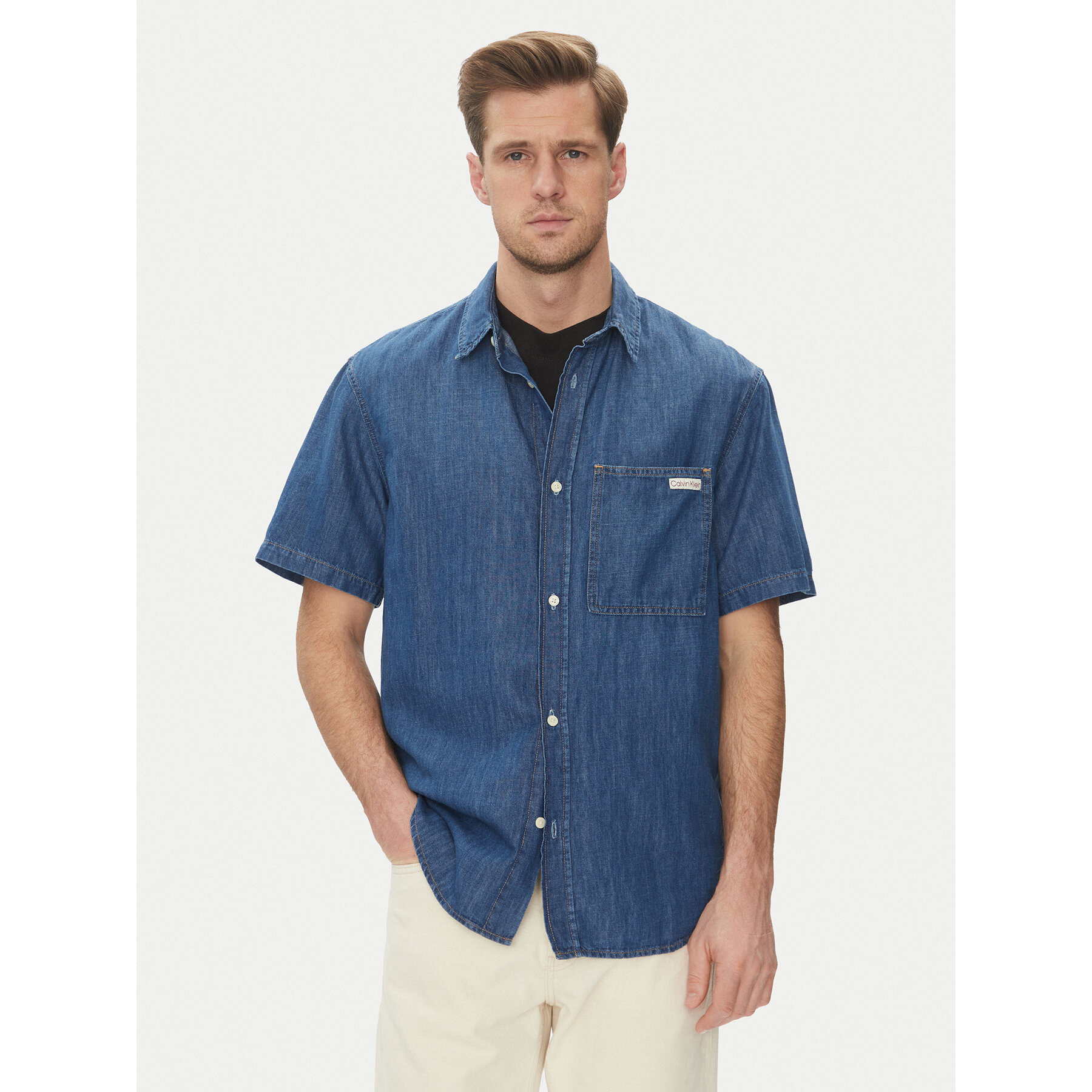 Calvin Klein Jeans Jeanshemd J30J327178 Blau Regular Fit