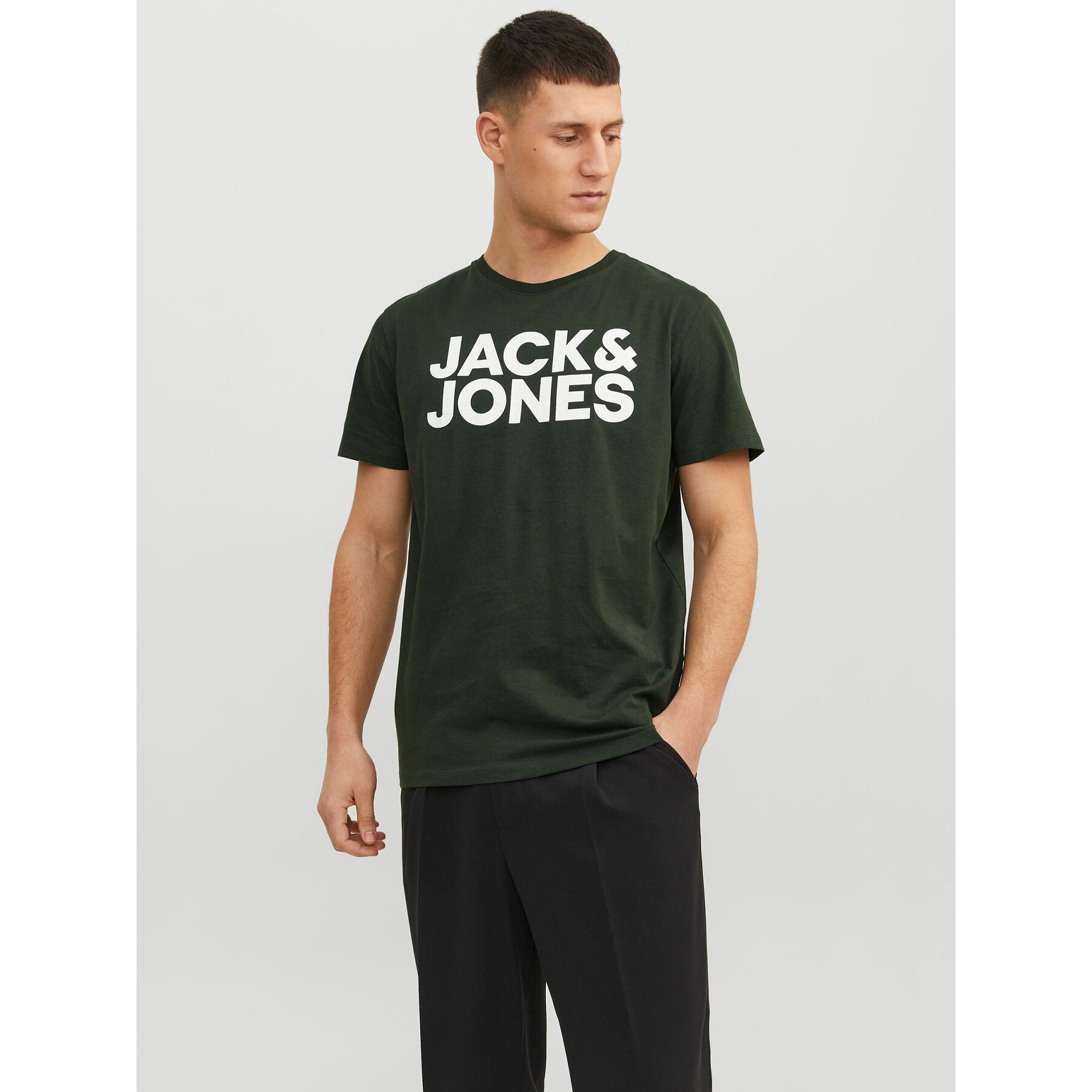 Jack & Jones T-shirt Corp 12151955 Verde Standard Fit