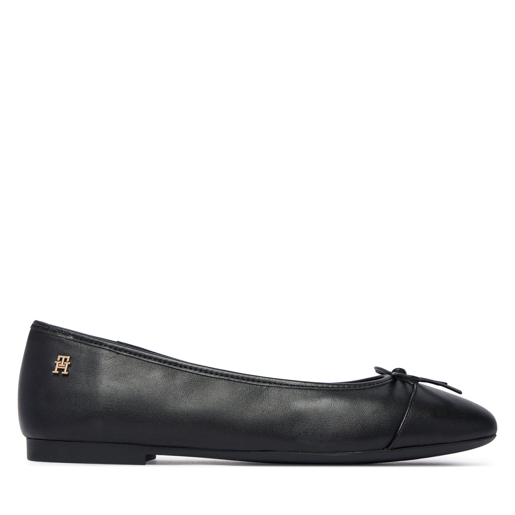 Balerinke Tommy Hilfiger Hilfiger Smooth Lthr Ballet FW0FW09241 Črna