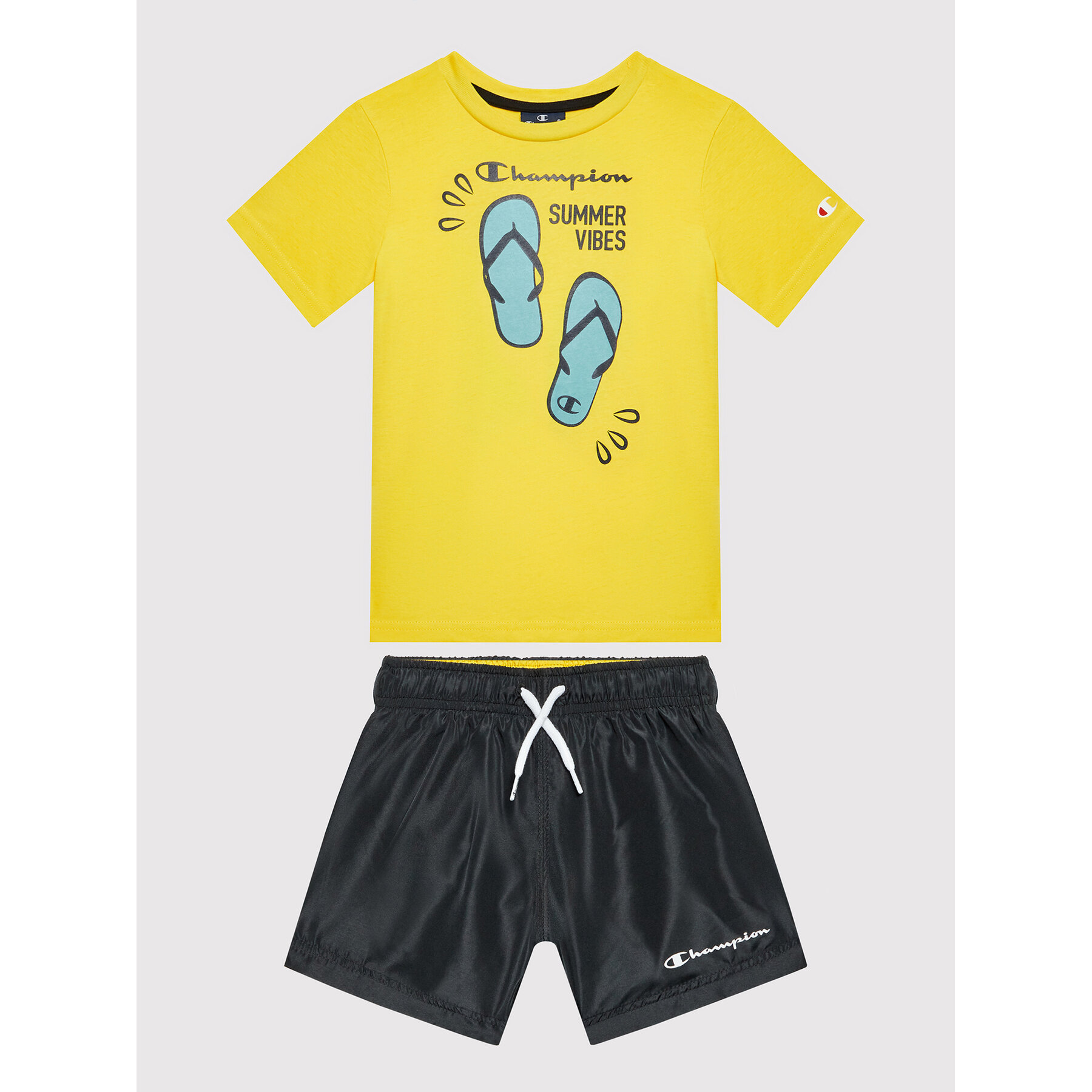 Champion Komplet majica in športne kratke hlače 306050 Pisana Regular Fit