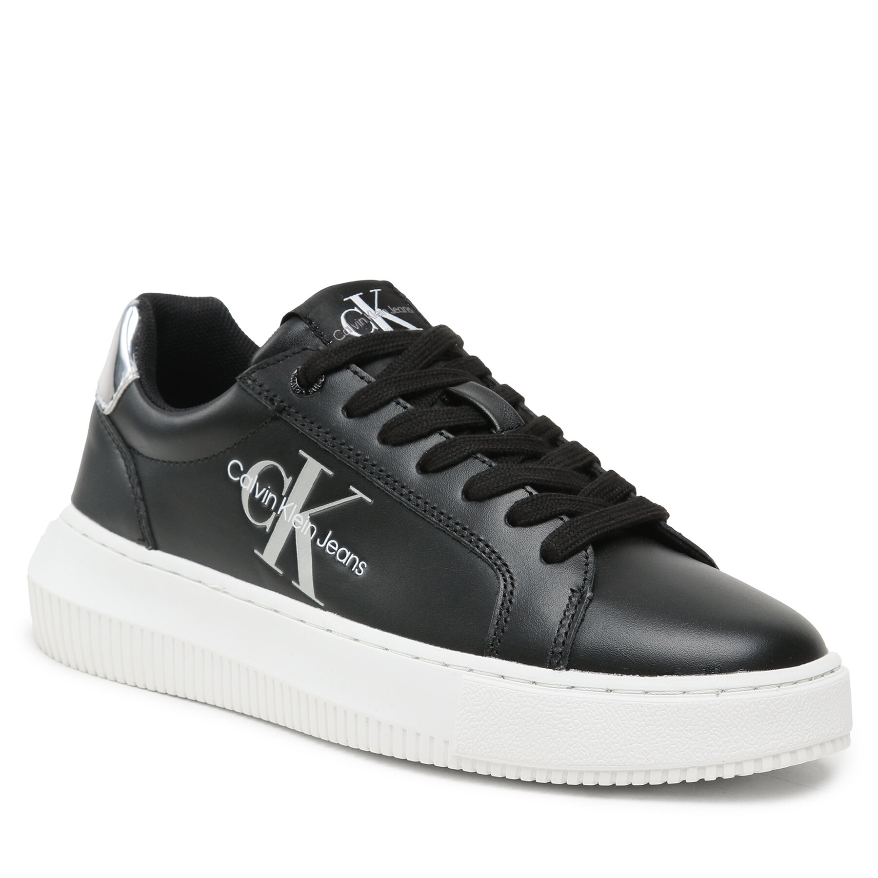 Sneakers Calvin Klein Jeans Chunky Cupsole Mono Lth Wn YW0YW01224 Black/Silver BEH