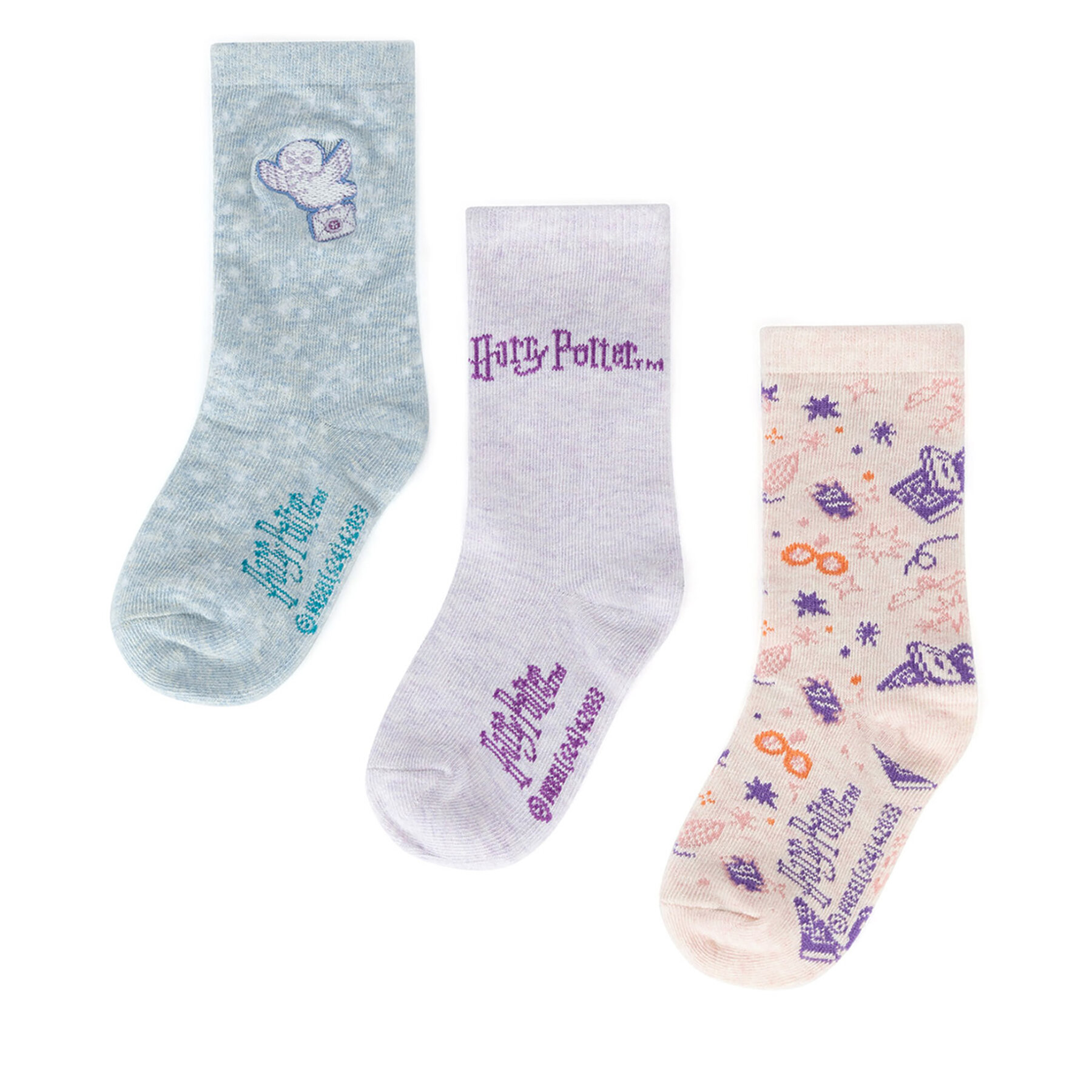 Hosszú zoknik Harry Potter ACCCS-AW24-225WBHP (3-pack) Rózsaszín